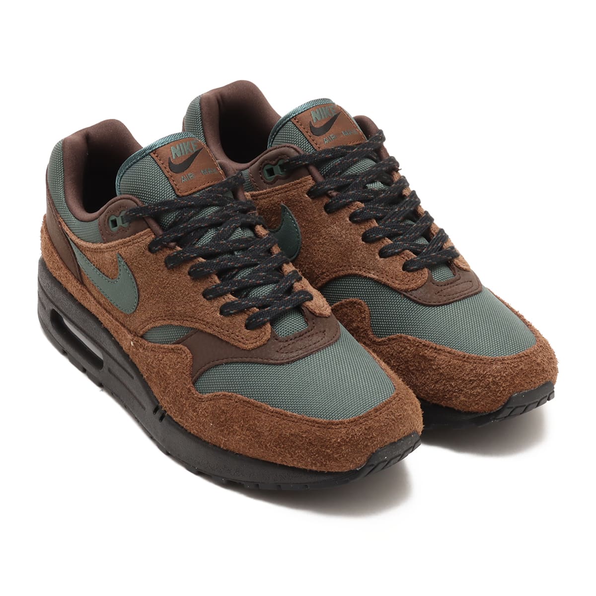 NIKE AIR MAX 1 CACAO WOW VINTAGE GREEN BAROQUE BROWN