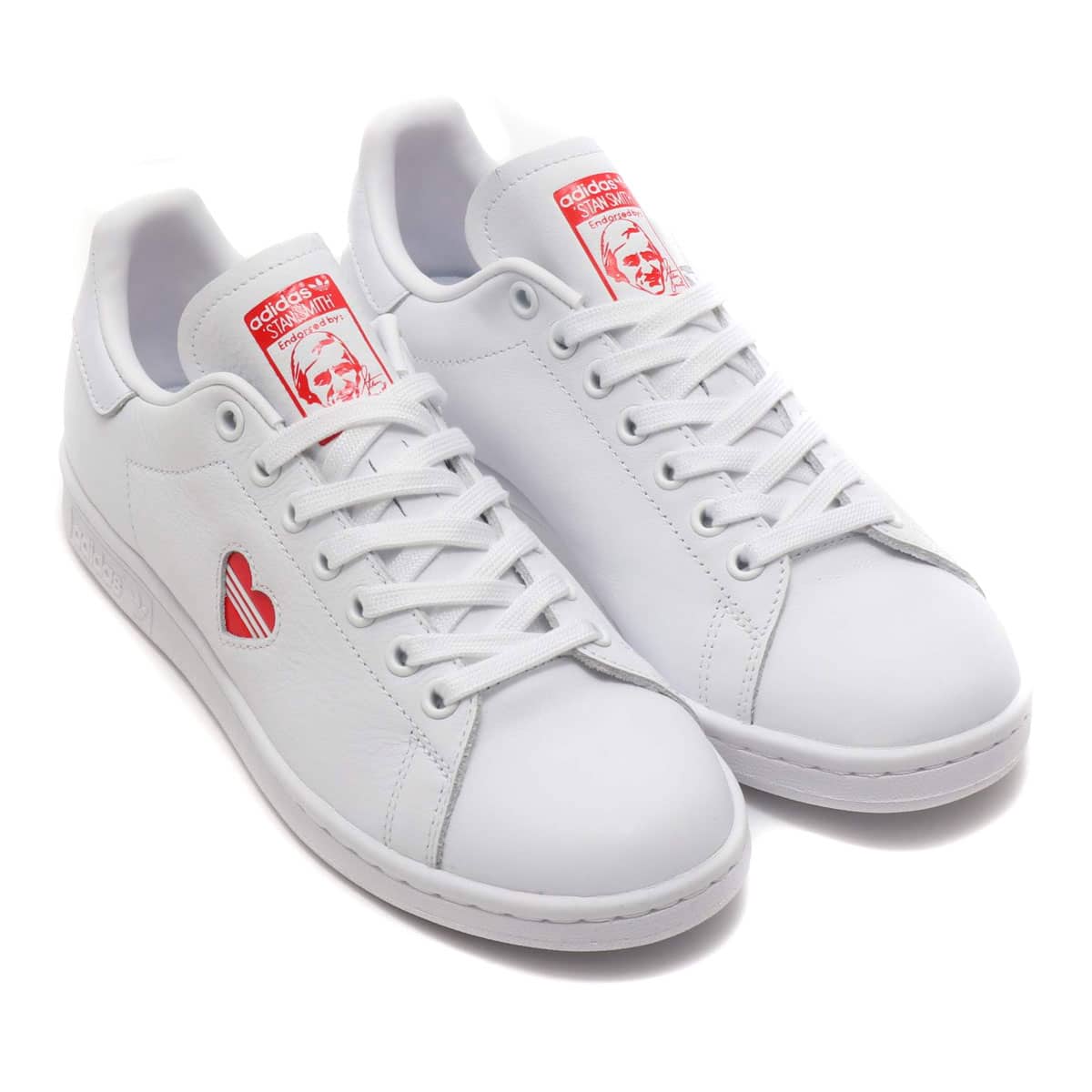 stan smith white active red