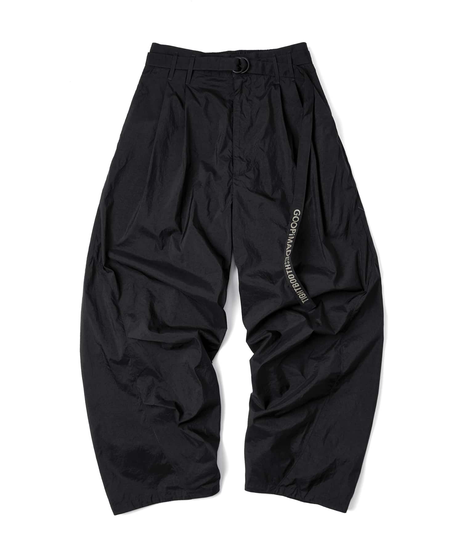 GOOPiMADE x TIGHTBOOTH SP_Strap Baggy Slacks BLACKのメイン画像