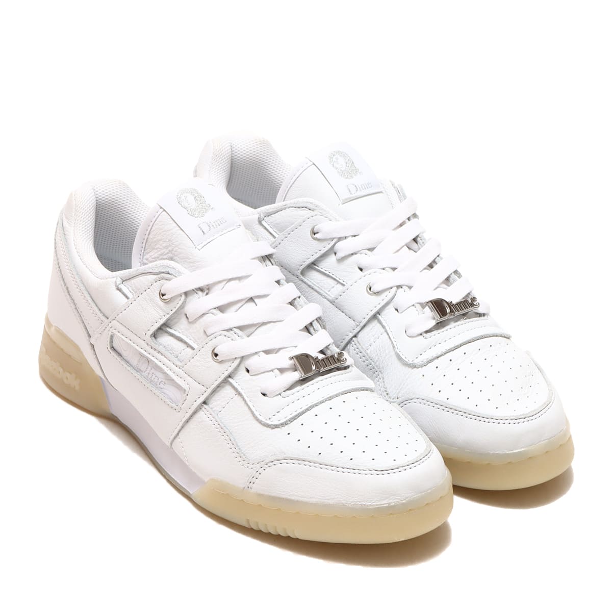 Reebok WORKOUT PLUS Dime FOOTWARE WHITE/SILVERMETALLIC/STUCCO 22FW-I