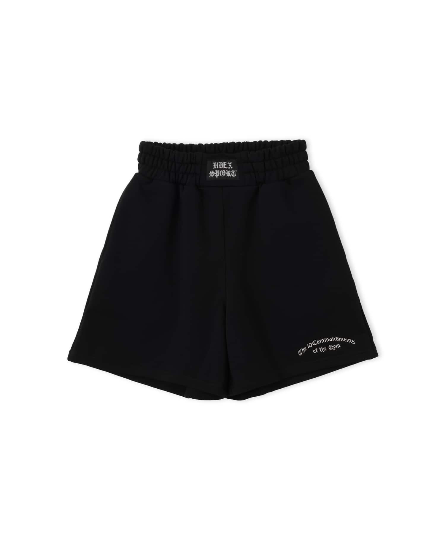 HDEX Womens Wide Waist Shorts Blackのメイン画像