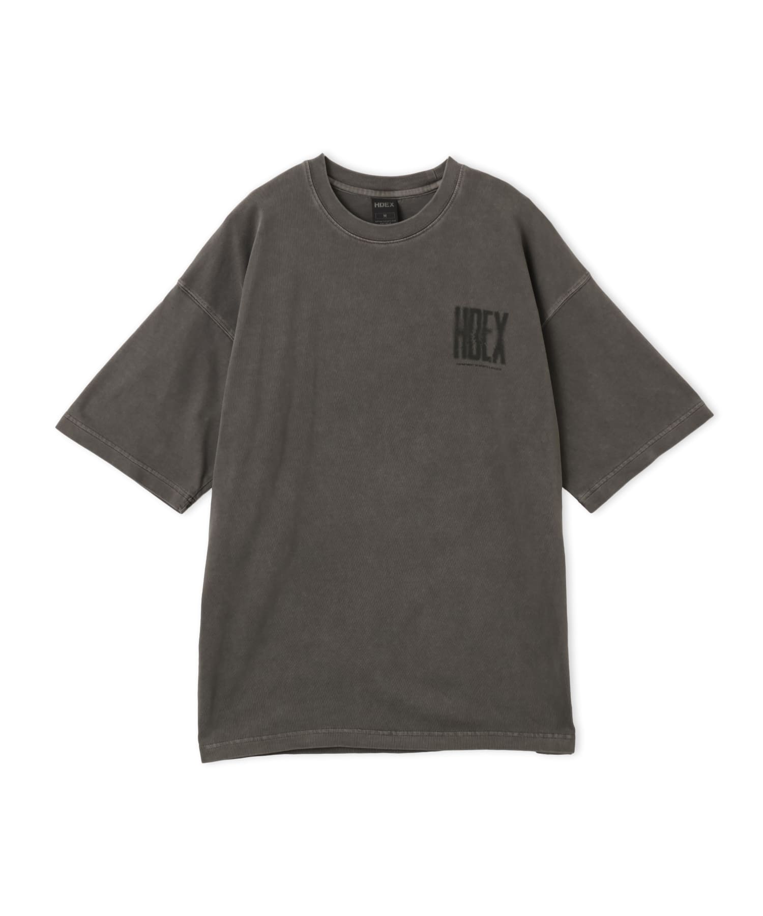 HDEX Crack Printed Pigment Short Sleeve Pigment Charcoalのメイン画像