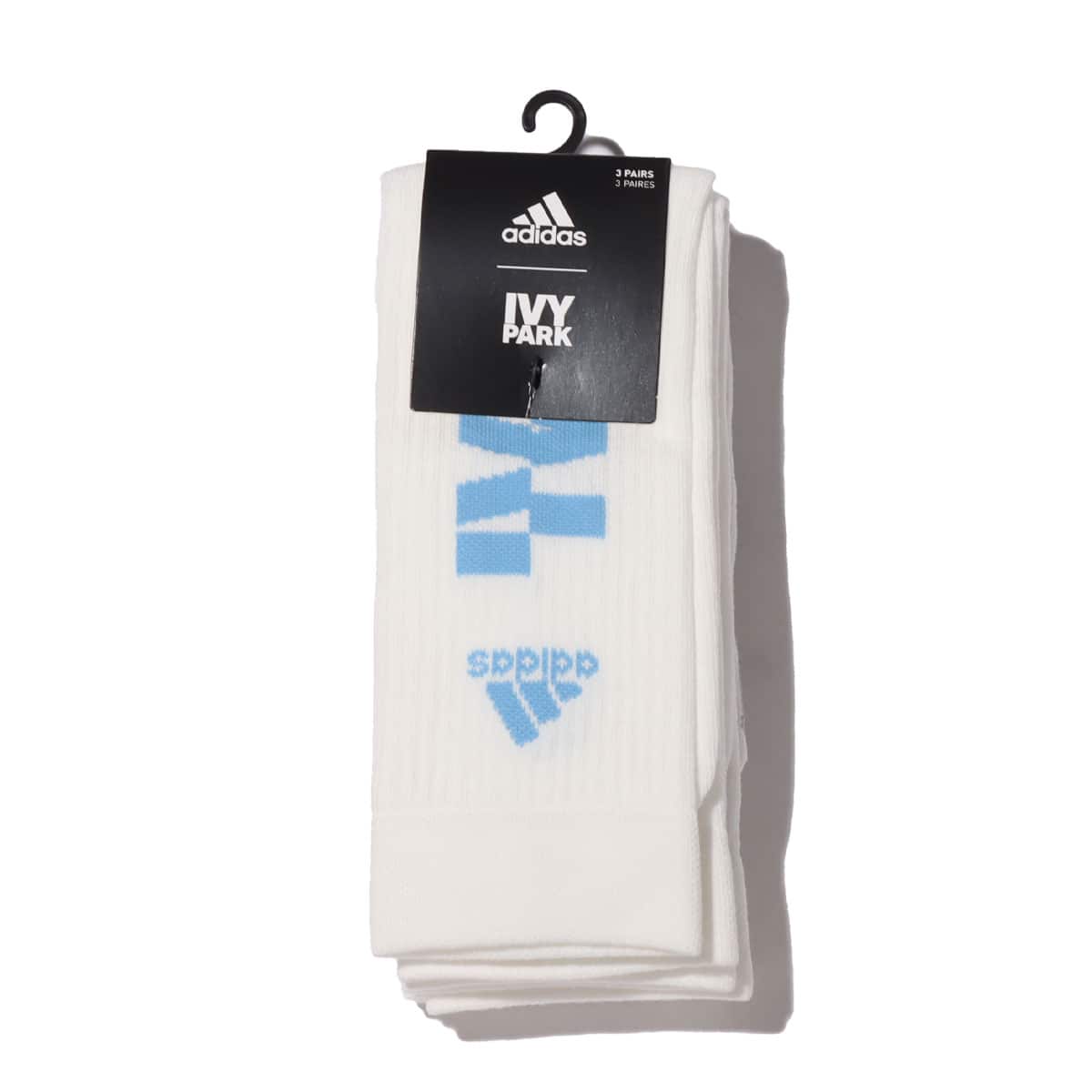 adidas IVP LOGO 3 SOCK CORE WHITE/LIGHT BLUE 21SS-S_photo_large