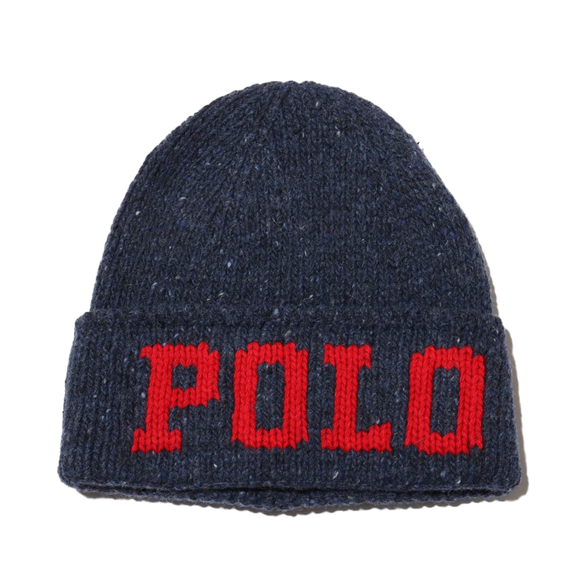 POLO RALPH LAUREN KNT TWD PL BBEANIE NEWPORT NAVY のメイン画像