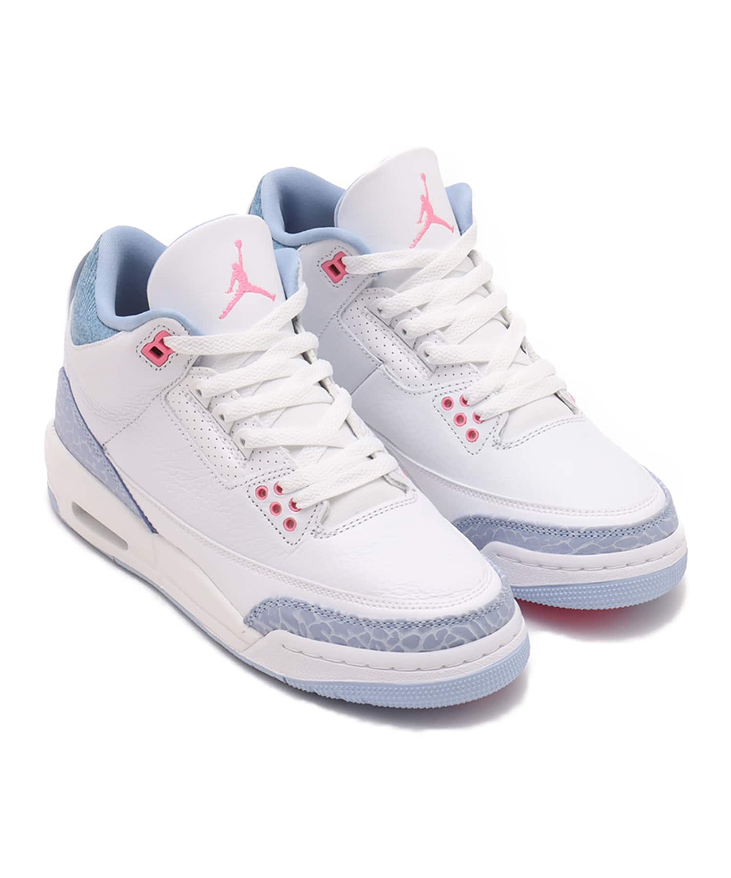 JORDAN BRAND AIR JORDAN 3 RETRO (GS) WHITE/PINK GLOW-COBALT BLISSのメイン画像