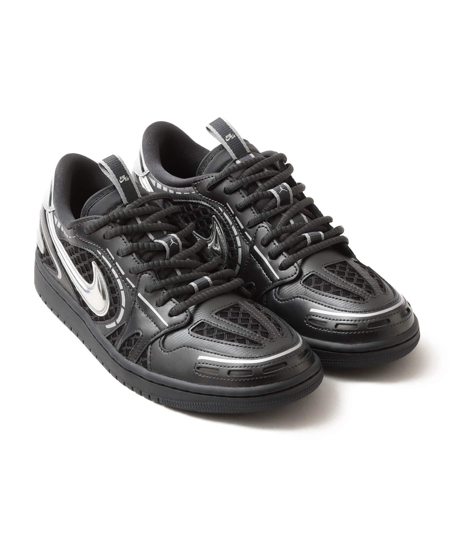JORDAN BRAND WMNS AIR JORDAN 1 MM LOW V3 BLACK/METALLIC SILVER-WHITE-ANTHRACITEのメイン画像