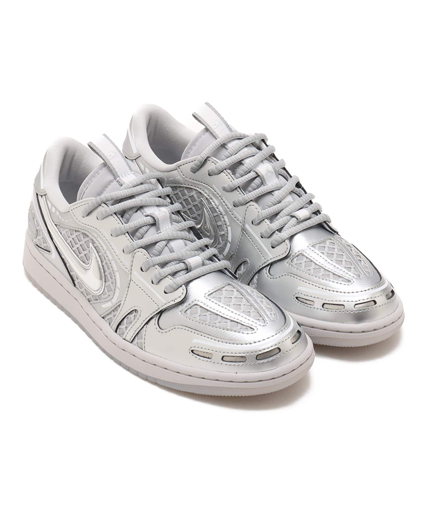 JORDAN BRAND WMNS AIR JORDAN 1 MM LOW V3 NEUTRAL GREY/METALLIC SILVER-WHITEのメイン画像