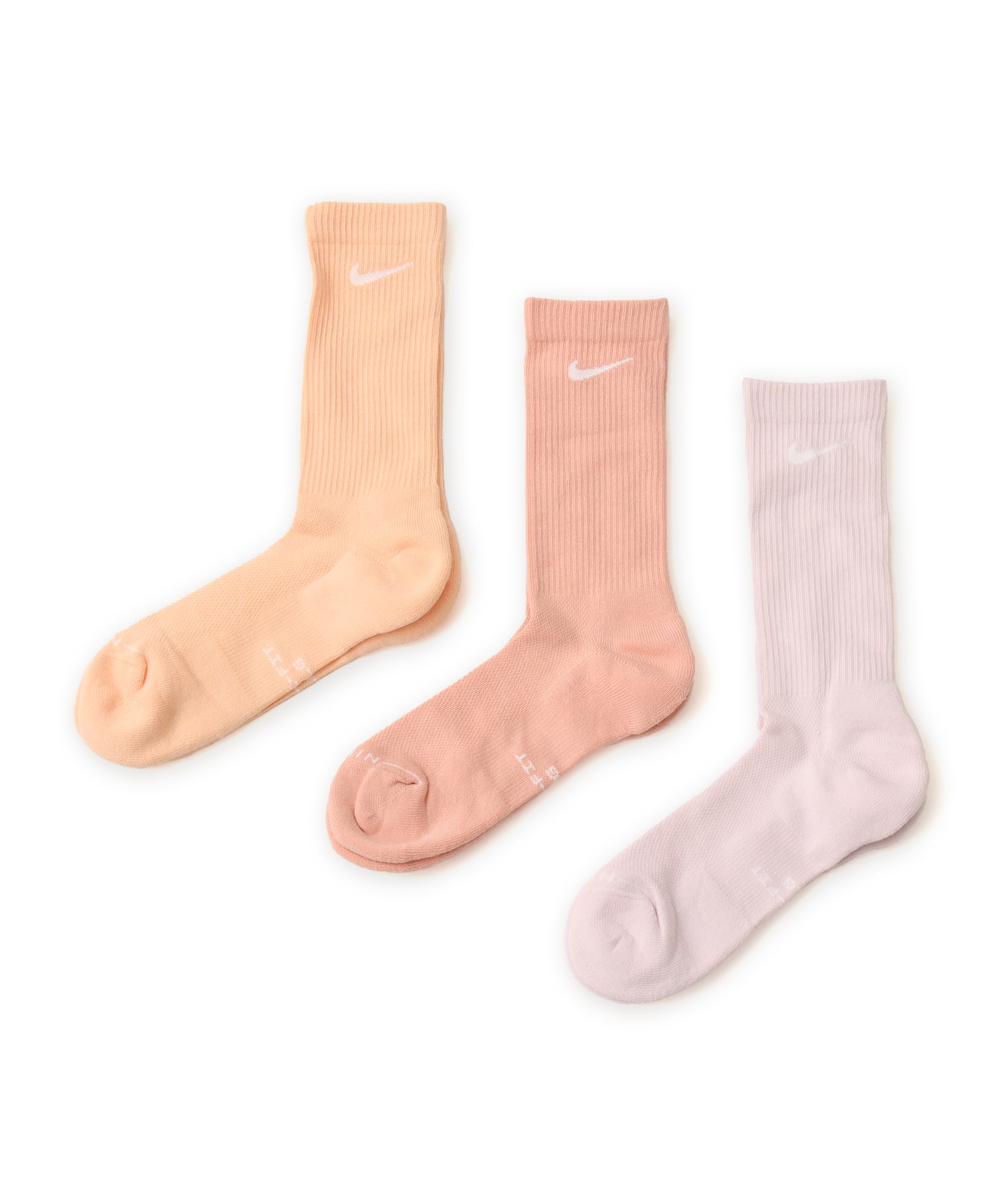 NIKE U NK ED ELVD CRW 3P - 144 PEARL PINK(WHITE)/ARCTIC ORANGE(WHITE)/ICE PEACH(WHITE)のメイン画像