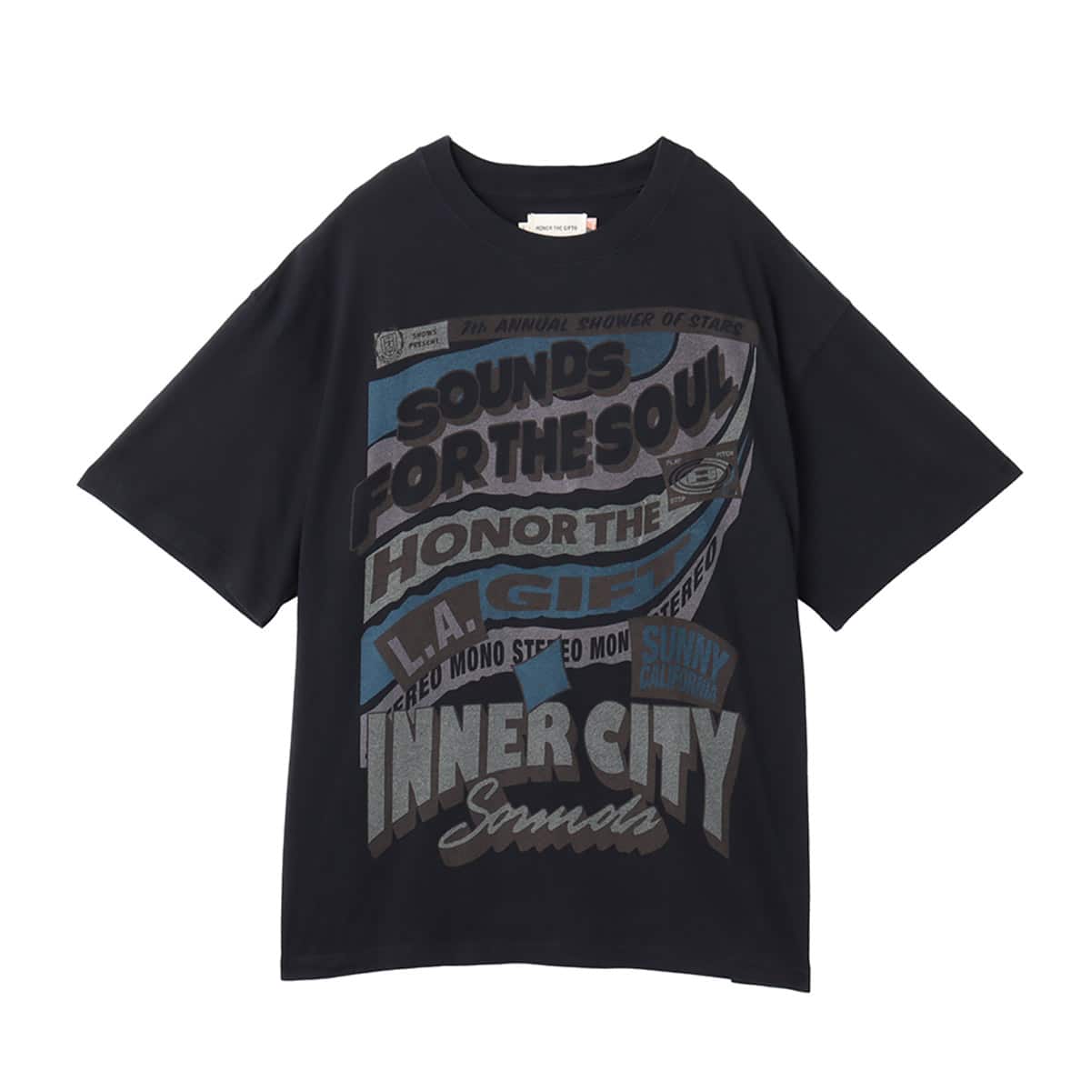 HONOR THE GIFT SOUNDS FOR THE SOUL TEE BLACK のメイン画像