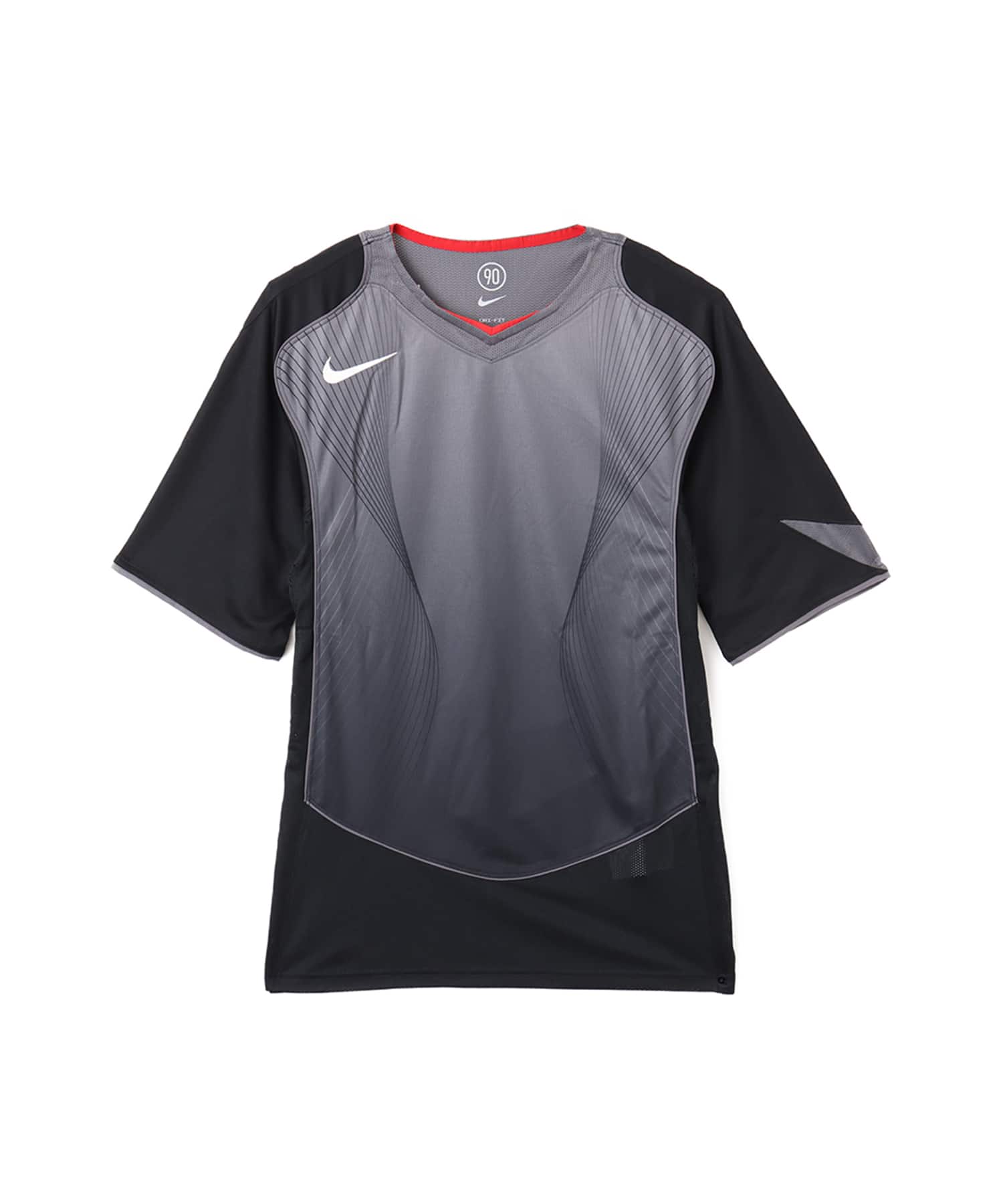 NIKE AS M NK DF T90 SS JSY BLACK/LT GRAPHITE/GYM RED/SAILのメイン画像