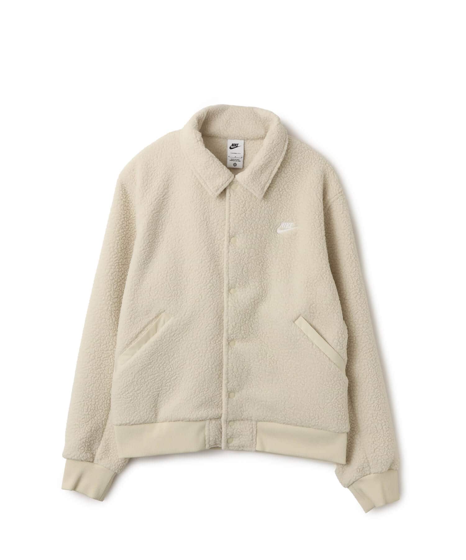 NIKE AS M NK CLUB SHERPA COACHES JK LT KHAKI/WHITEのメイン画像