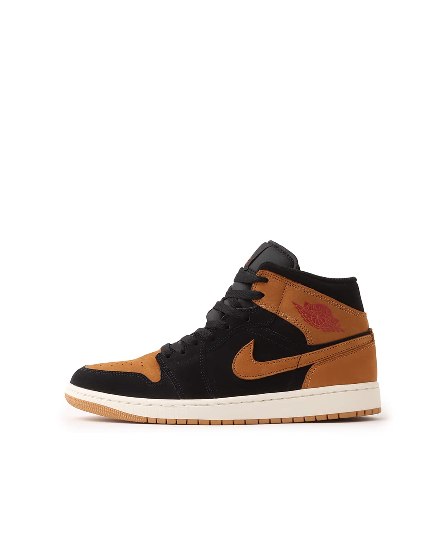 JORDAN BRAND AIR JORDAN 1 MID SE BLACK/FLAX-VARSITY RED-SAILのメイン画像
