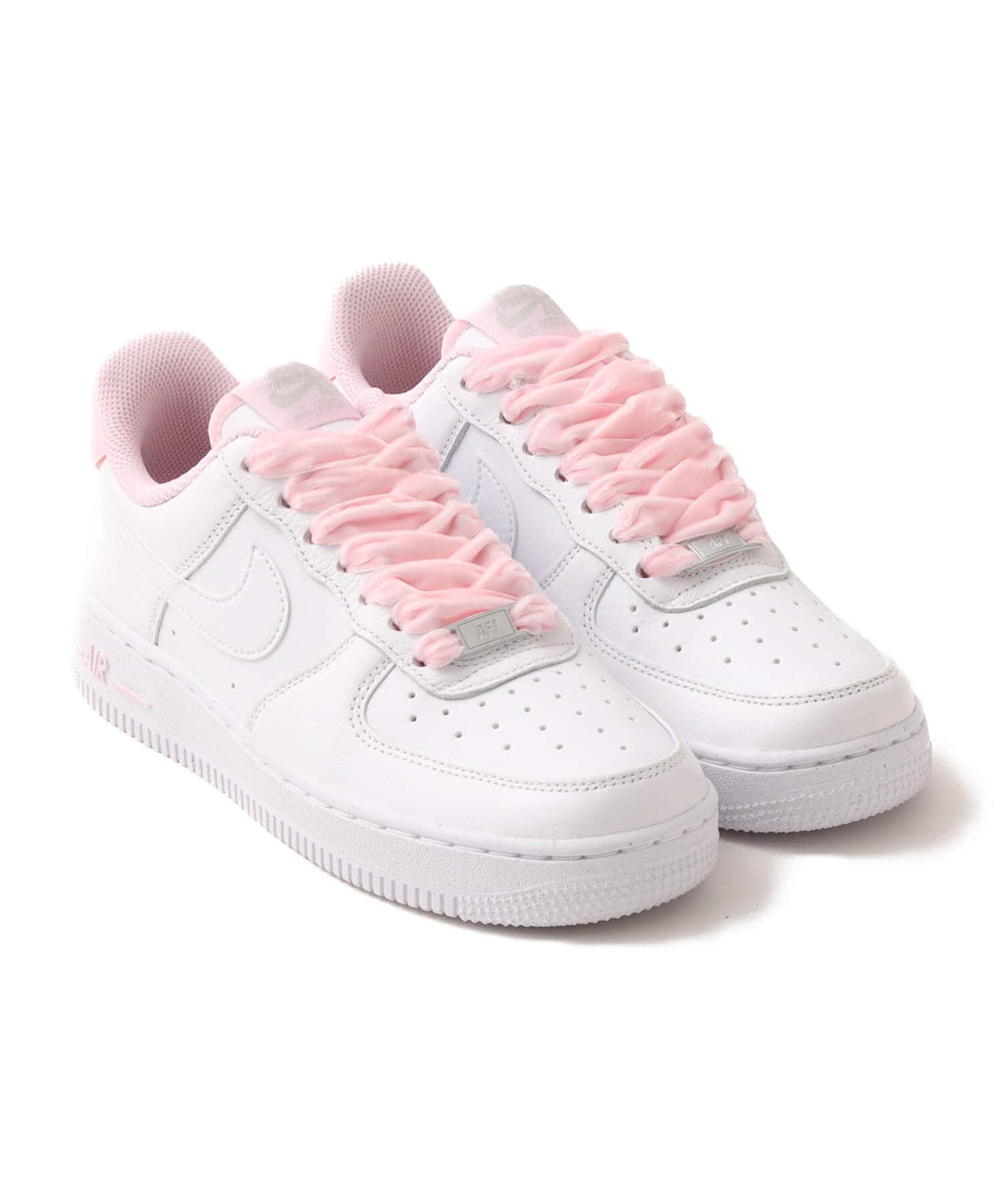 NIKE W AIR FORCE 1 '07 VINTAGE PINK FOAM/WHITE-GREY FOG-METALLIC SILVERのメイン画像