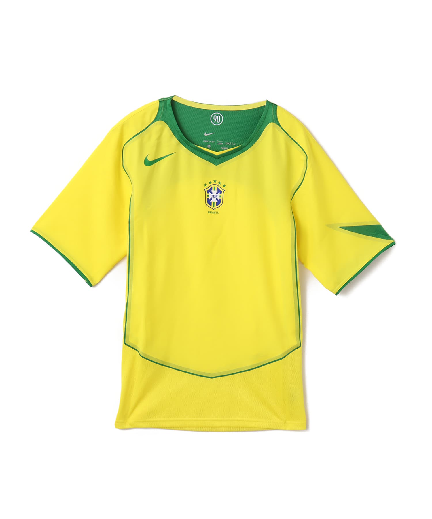 NIKE CBF 2004 M TOTAL 90 REISSUE SS JERSEY OPTI YELLOW/APPLE GREEN/APPLE GREENのメイン画像