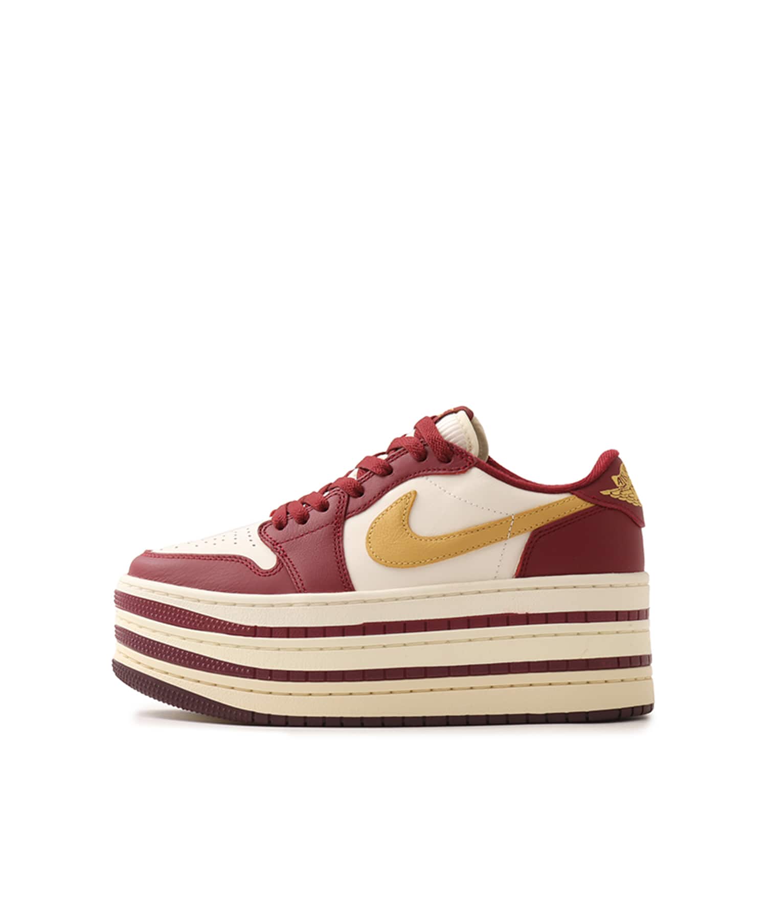 JORDAN BRAND WMNS AIR JORDAN 1 TRIPLE STACK TEAM RED/SANDED GOLD-PALE IVORYのメイン画像