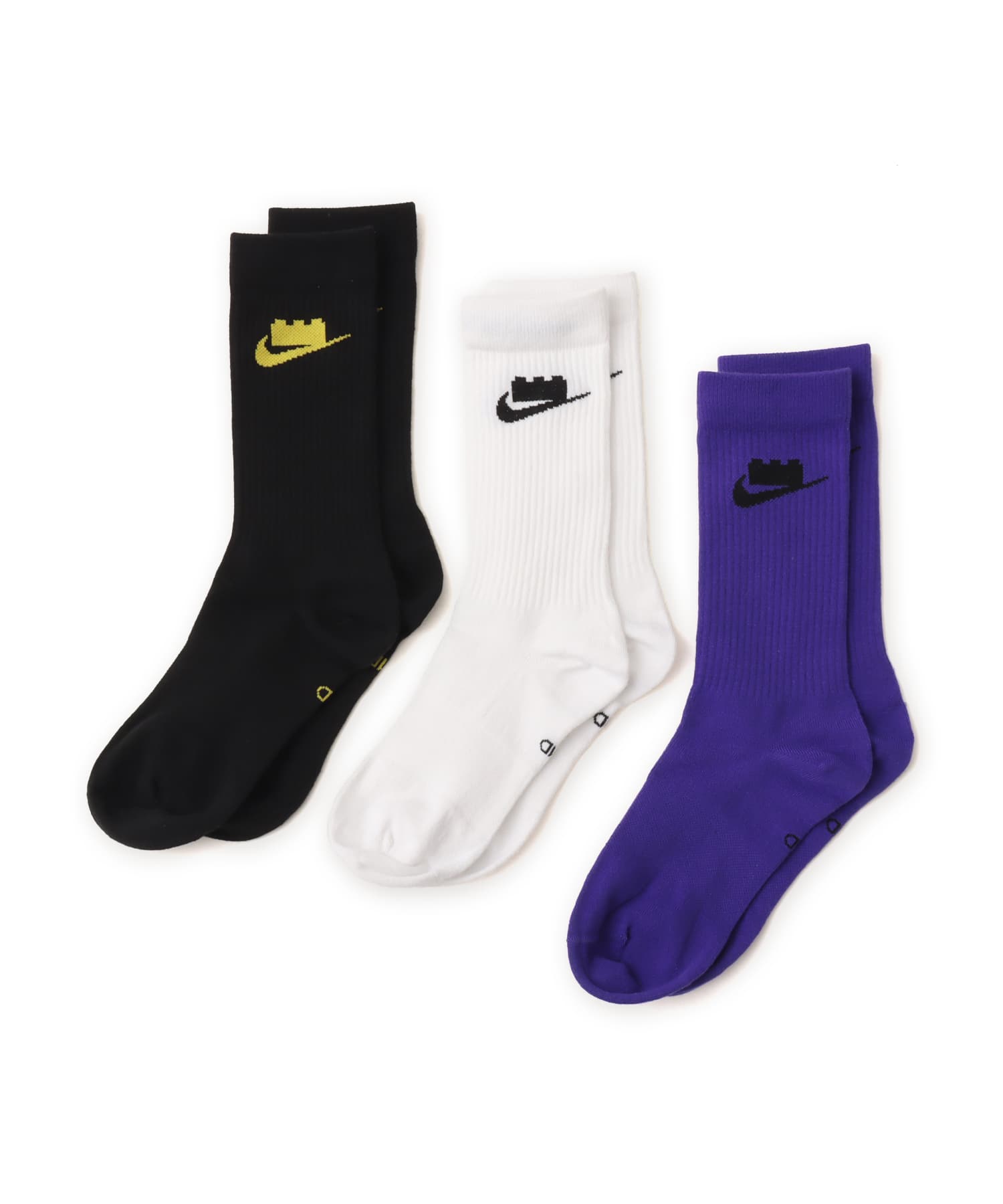 NIKE x LEGOR Collection SOCKS DARK CONCORD(BLACK)/WHITE(BLACK)/BLACK(TOUR YELLOW)のメイン画像