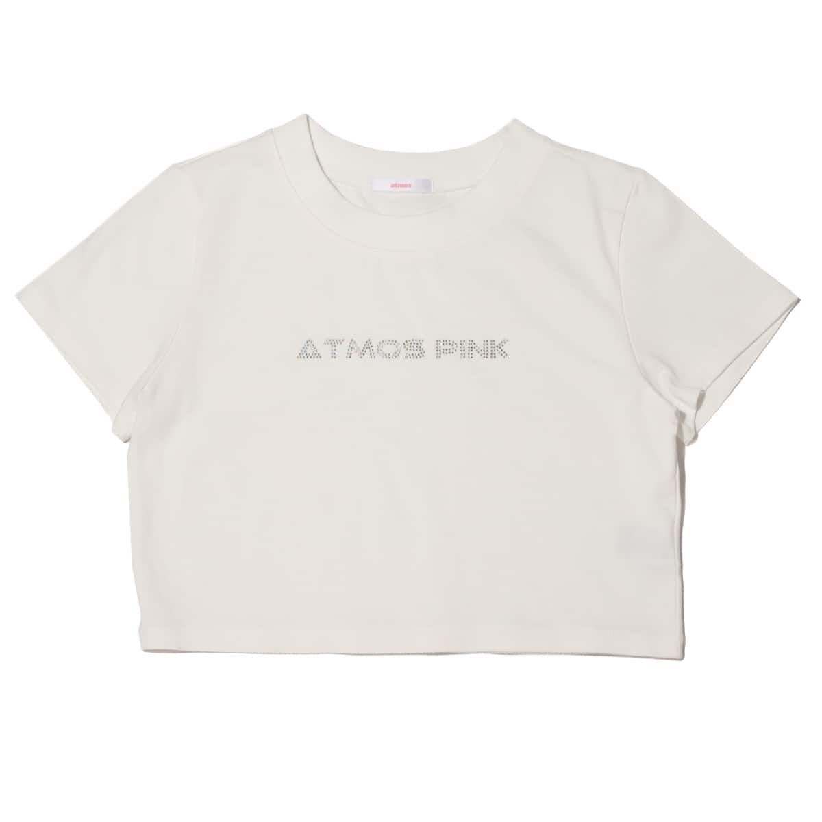 atmos pink atmos pink ロゴ ラインストーン チビT WHITE 21SP-I_photo_large