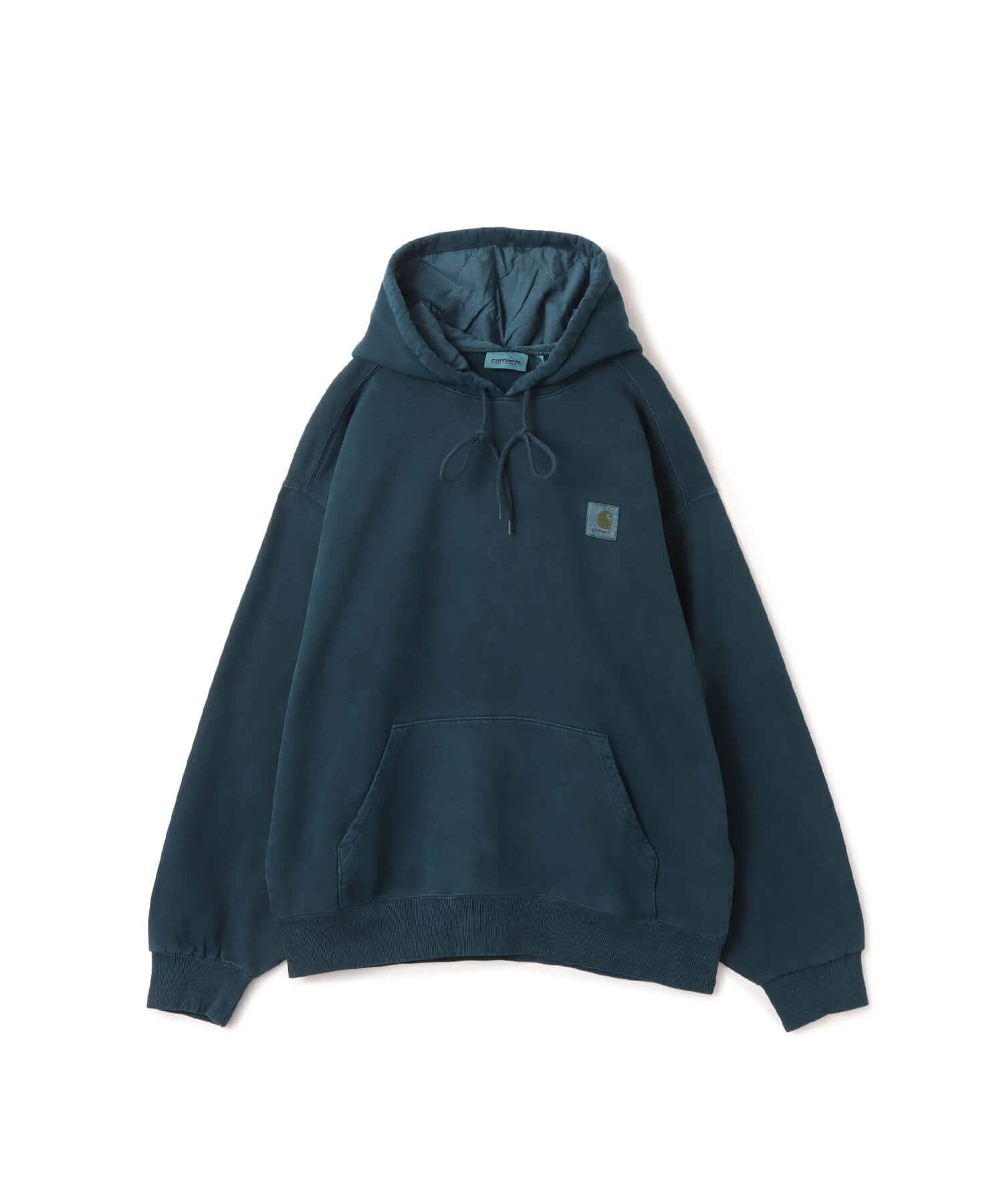 CARHARTT HOODED VISTA SWEATSHIRT Deep Lagoon / garment dyedのメイン画像