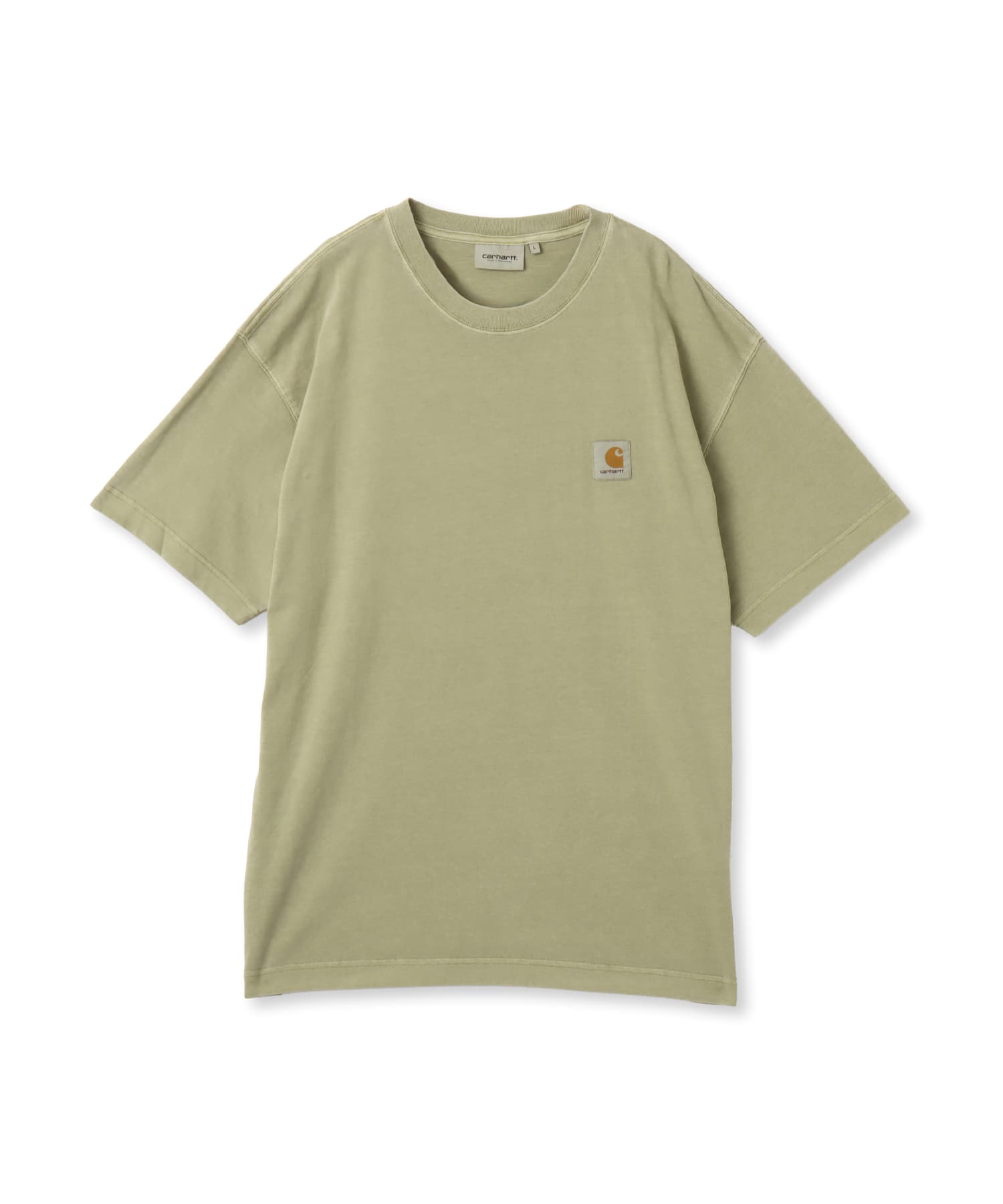 CARHARTT S/S NELSON T-SHIRT Gentle Green garment dyedのメイン画像