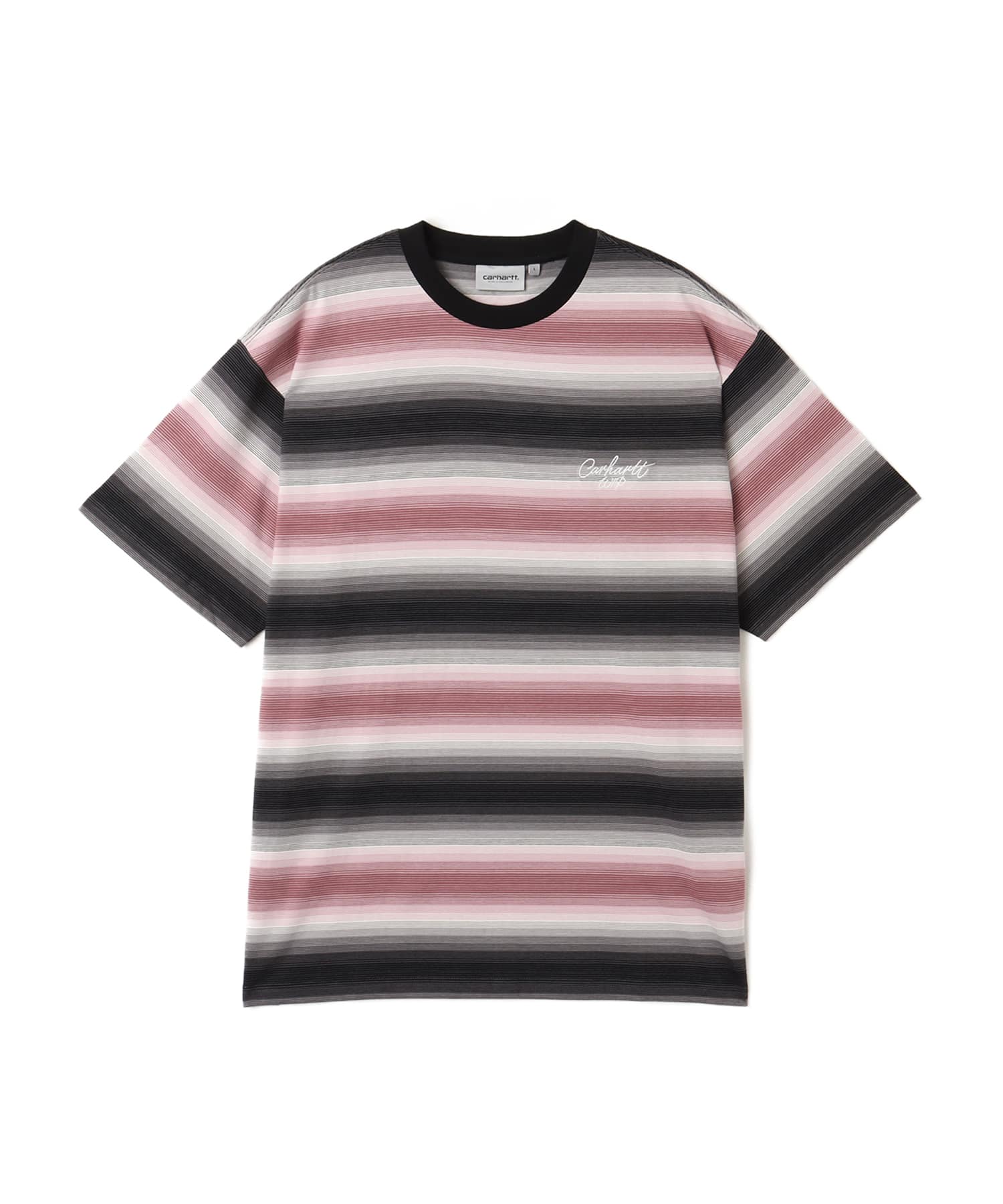 CARHARTT S/S DASHNER T-SHIRT Dashner Stripe, Graphiteのメイン画像