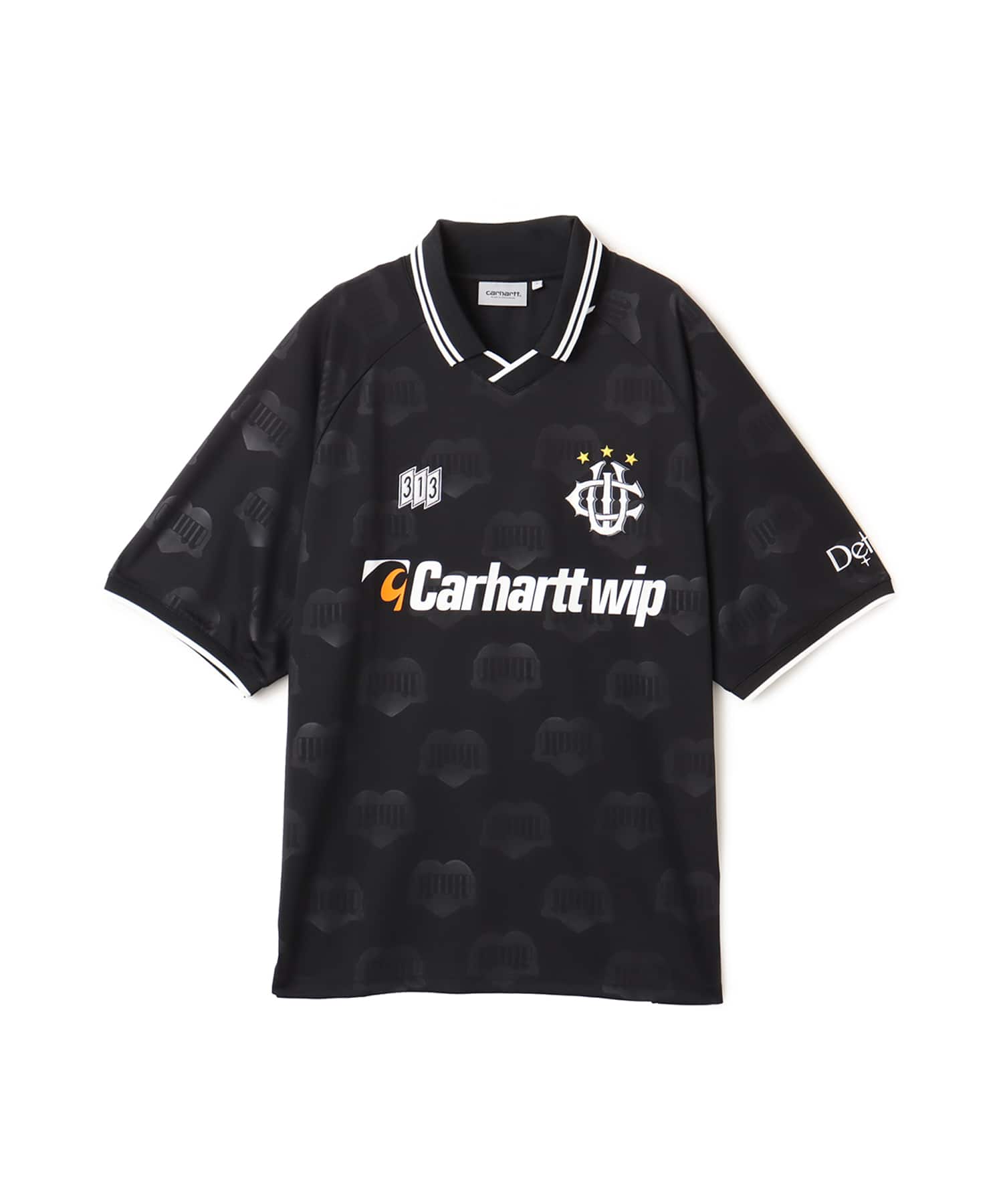 CARHARTT S/S HARTT’S FOOTBALL T-SHIRT Heart Train Jacquard, Blackのメイン画像