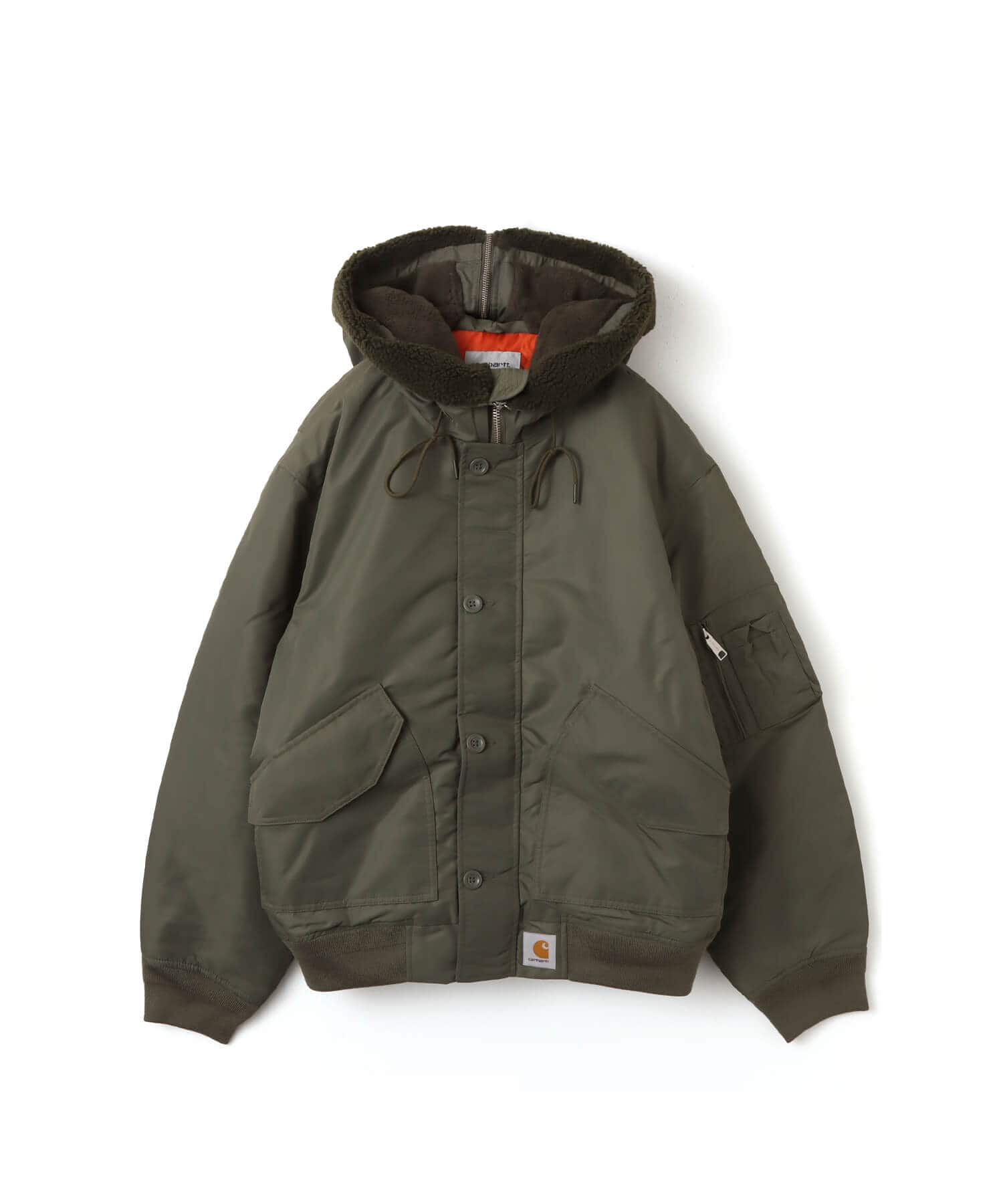 CARHARTT HOODED OLTERA BOMBER Cypress / Persimmonのメイン画像