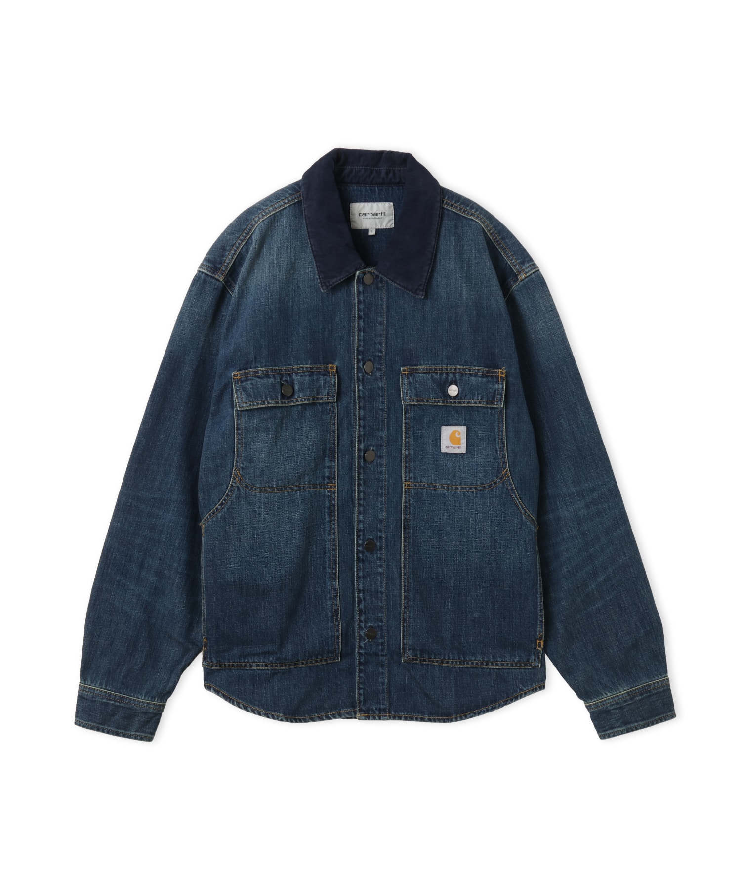 CARHARTT OAKLAND SHIRT JAC Blue / Dark Navyのメイン画像