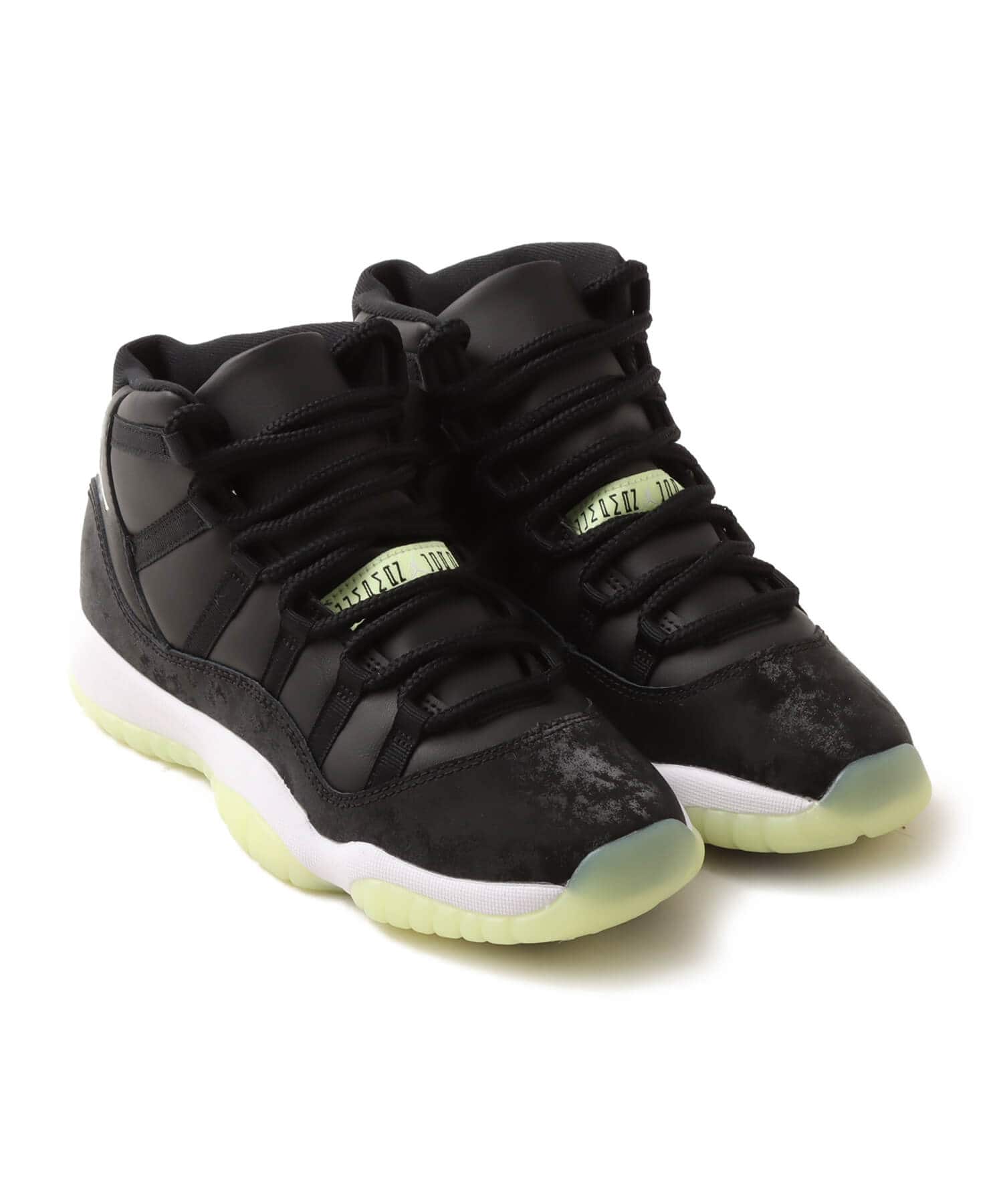 JORDAN BRAND AIR JORDAN 11 RETRO (GS) BLACK/BARELY VOLT-DARK RAISIN-WHITEのメイン画像
