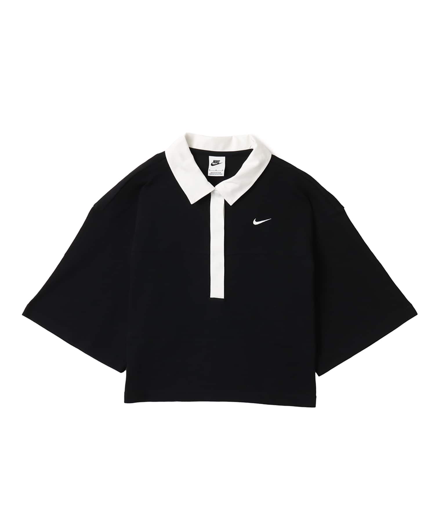 NIKE AS W NSW STREET SS POLO TOP BLACK/BLACK/WHITE/WHITEのメイン画像