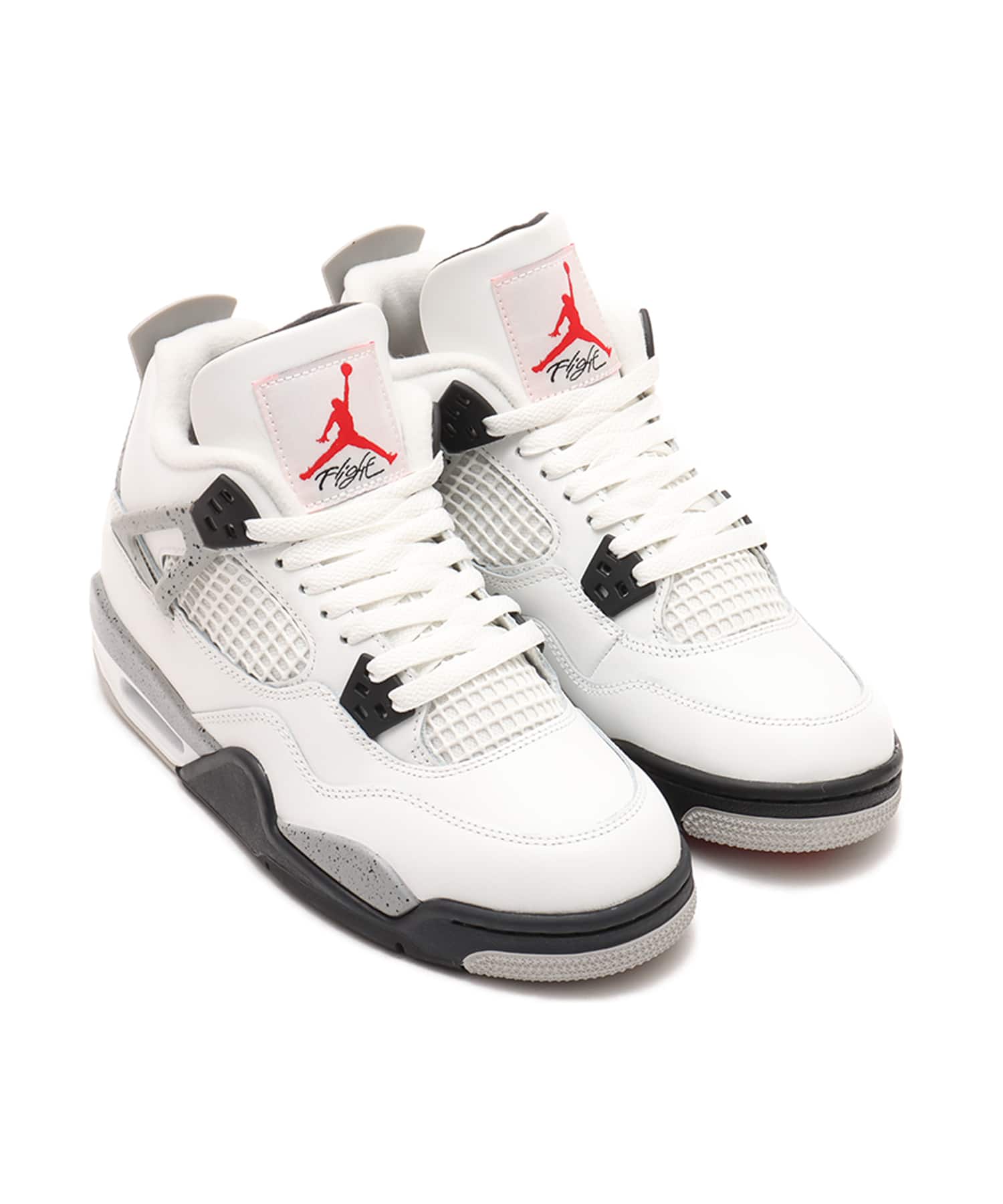 JORDAN BRAND AIR JORDAN 4 RETRO OG (GS) SUMMIT WHITE/FIRE RED-CEMENT GREY-BLACKのメイン画像