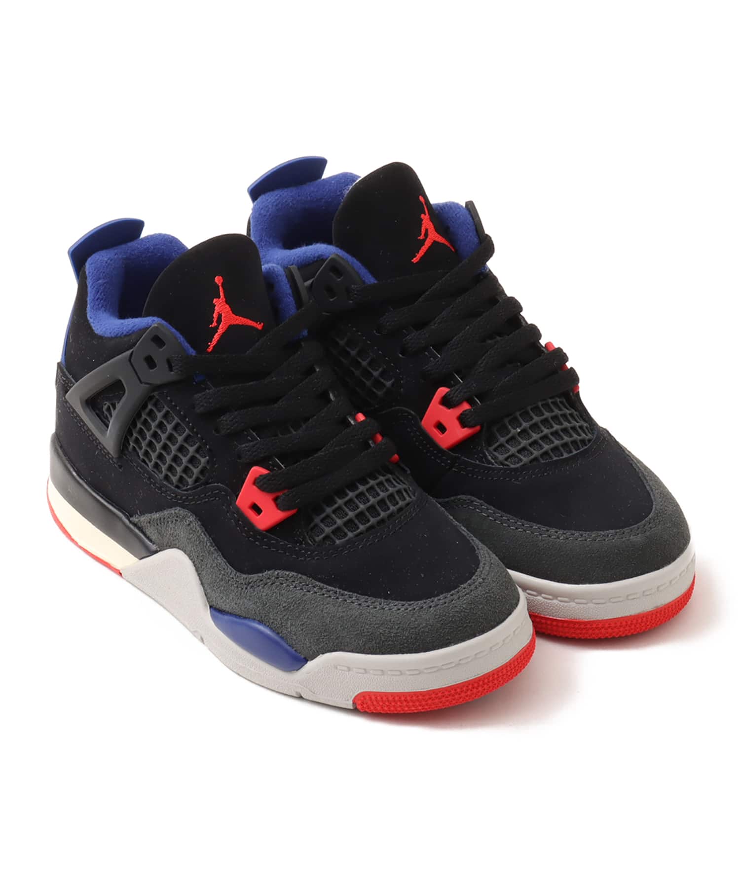 JORDAN BRAND JORDAN 4 RETRO OG (PS) BLACK/FIRE RED-DEEP ROYAL BLUEのメイン画像