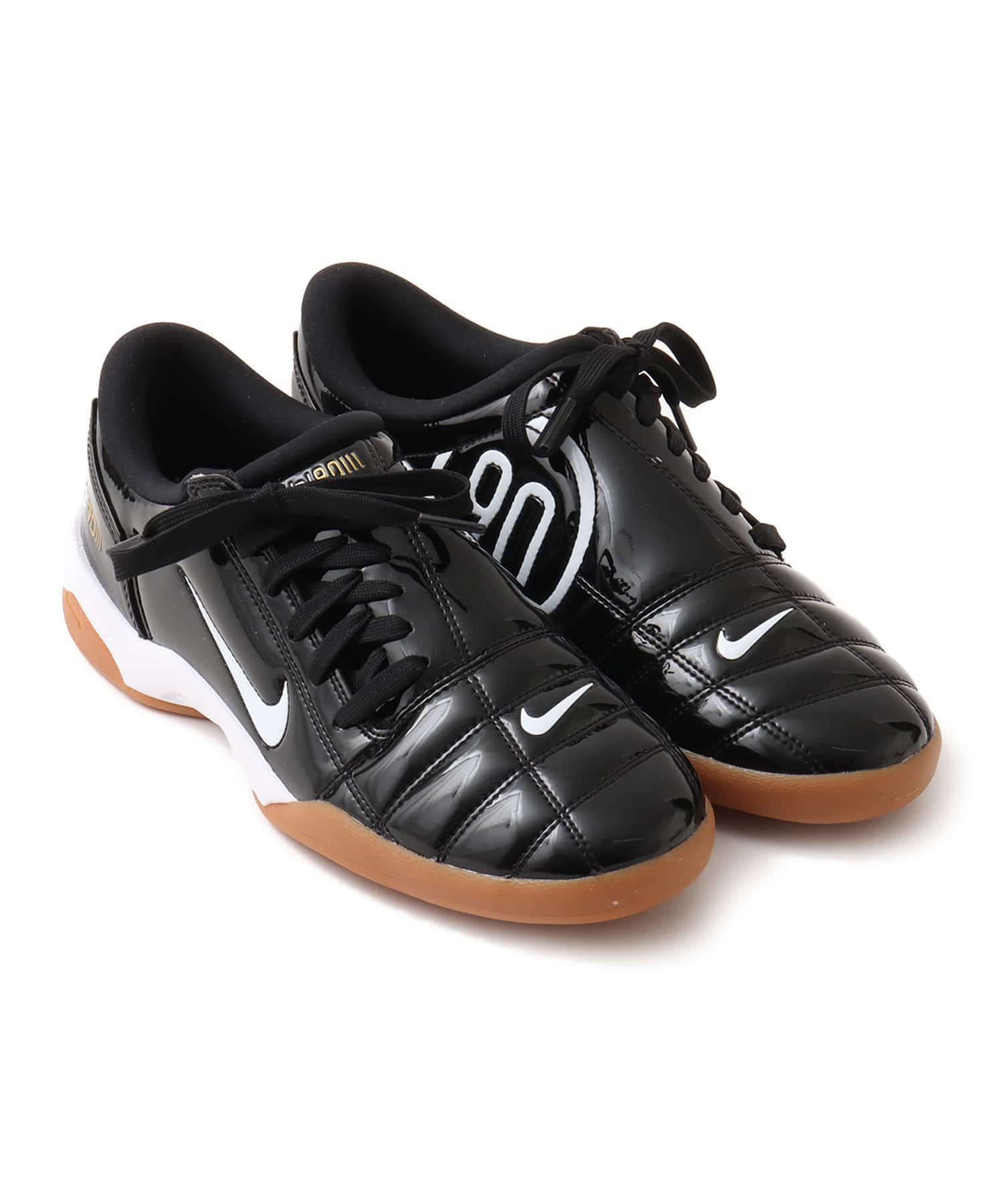 NIKE WMNS T90 BLACK/WHITE-WHITE-METALLIC GOLDのメイン画像