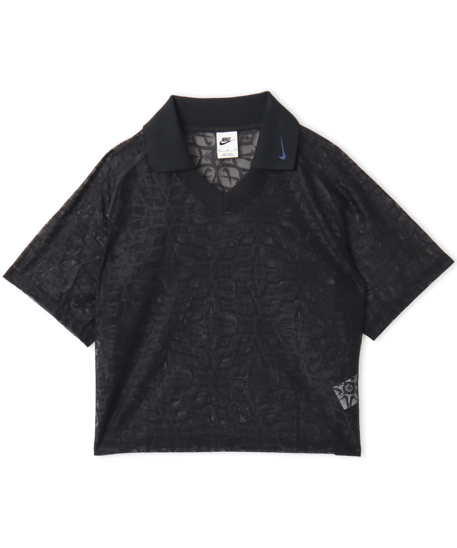 NIKE AS W NK STREET LACE POLO JSY BLACK/BLACK/(WHITE)のメイン画像