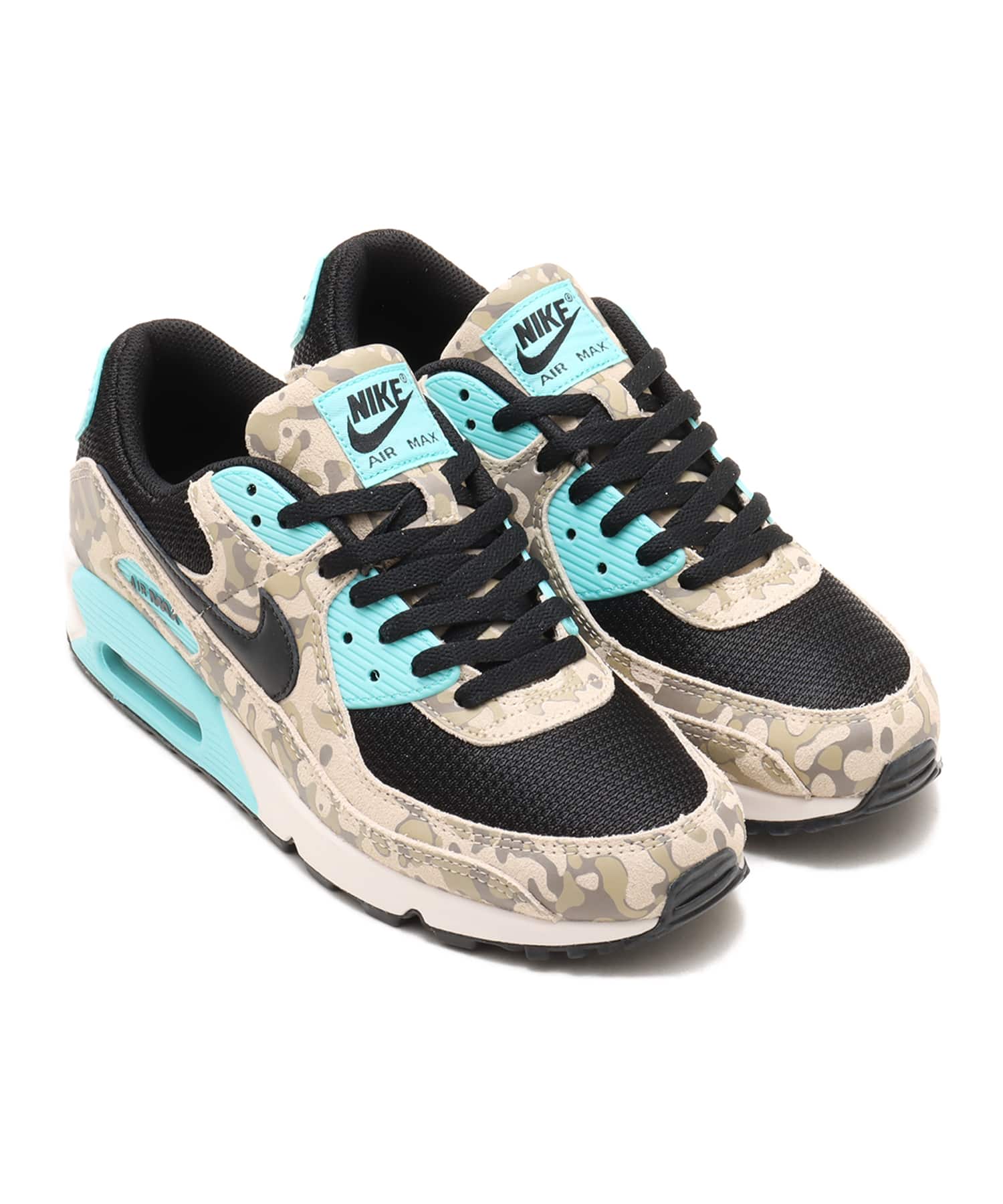 NIKE AIR MAX 90 PRM SANDDRIFT/BLACK-AURORA GREEN-KHAKIのメイン画像