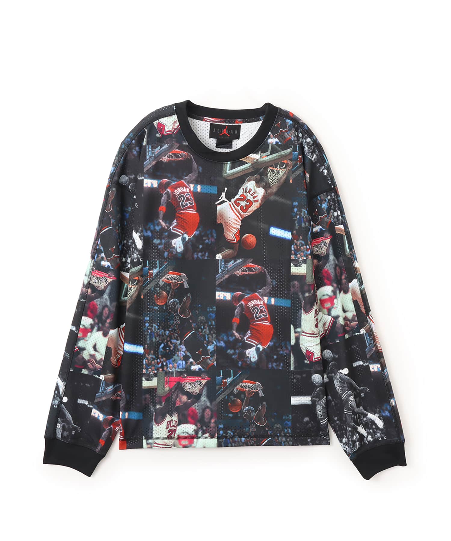 JORDAN BRAND M J FLT AOP LS JRSY BLACKのメイン画像