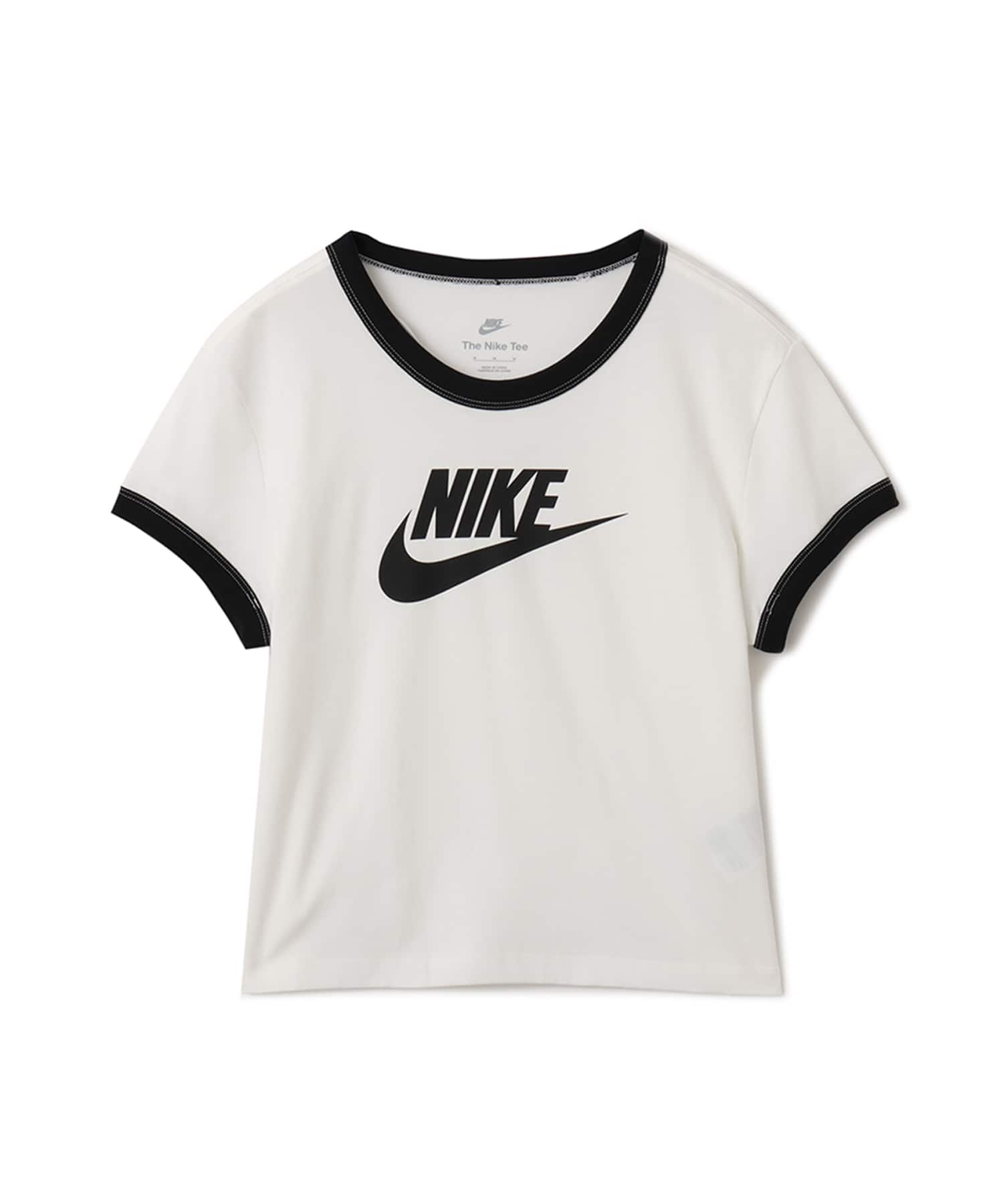 NIKE AS W NSW SS RINGER TEE VNTG RU WHITE/BLACKのメイン画像