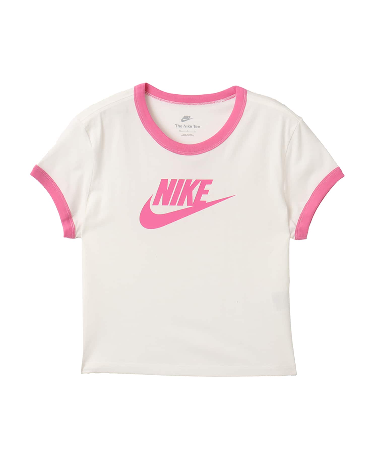 NIKE AS W NSW SS RINGER TEE VNTG RU WHITE/PLAYFUL PINKのメイン画像