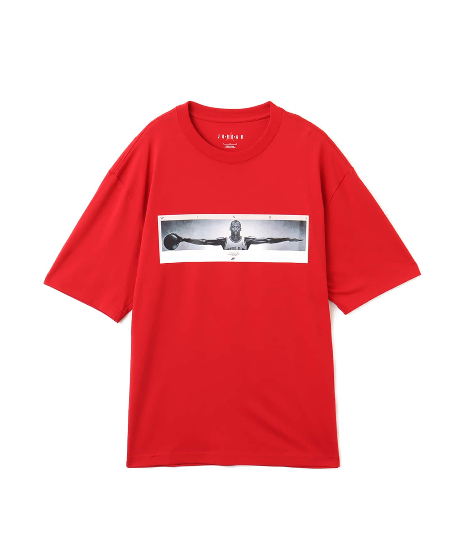 JORDAN BRAND M J NC WINGS PHOTO SS CREW GYM RED/BLACKのメイン画像