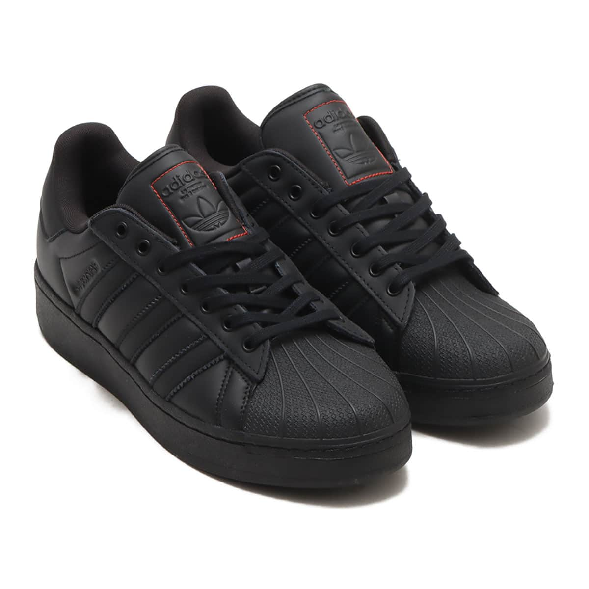 adidas SUPERSTAR XLG atmos COREBLACK/GOLDMETALLIC/RED