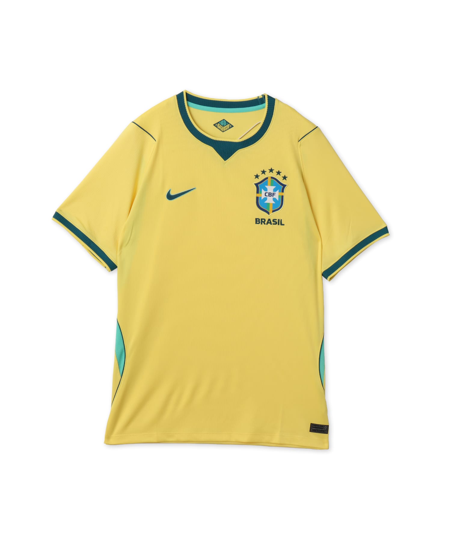 NIKE CBF M NK Dri-FIT Jersey SS Stadium Home CANARY/LIGHT MENTA/(GEODE TEAL) (NO SPONSOR)のメイン画像