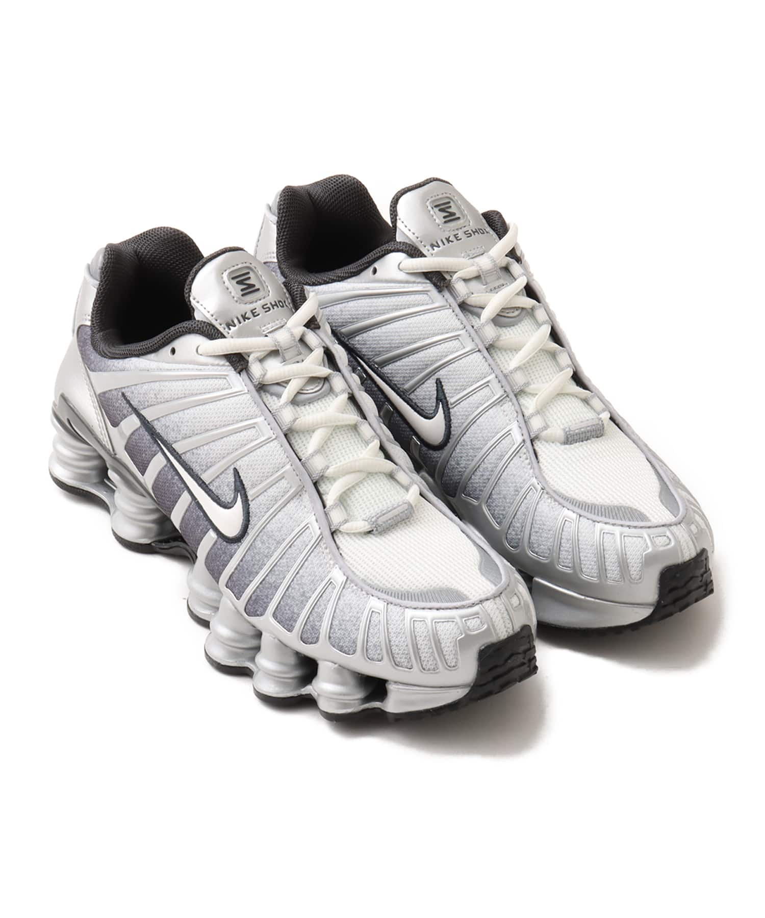 NIKE SHOX TL PRINT METALLIC SILVER/SUMMIT WHITE-WOLF GREYのメイン画像