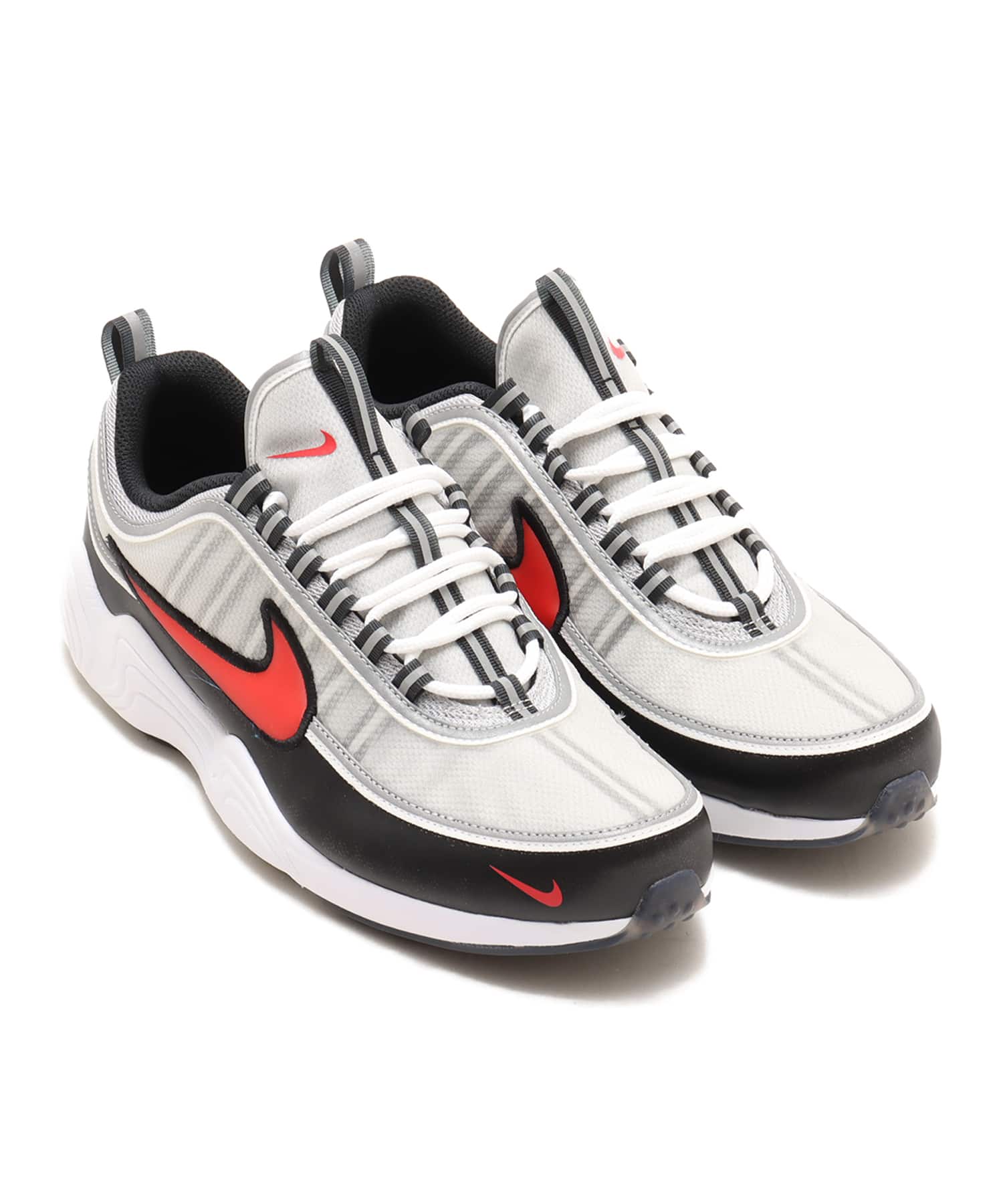 NIKE AIR ZOOM SPIRIDON METALLIC SILVER/SPORT RED-BLACK-WHITE