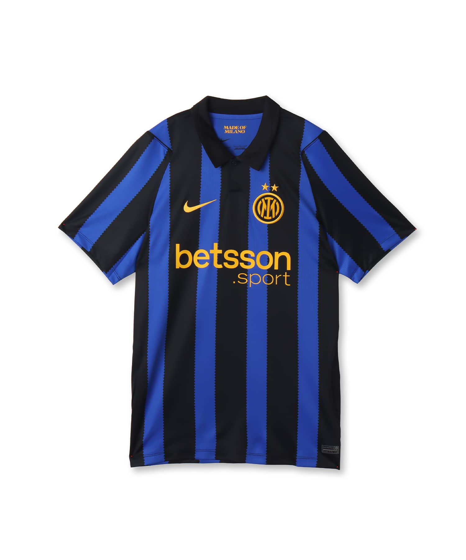 NIKE Inter Milano M NK Dri-FIT Jersey SS Stadium Home LYON BLUE/BLACK/(UNIVERSITY GOLD) (FULL SPONSOR)のメイン画像