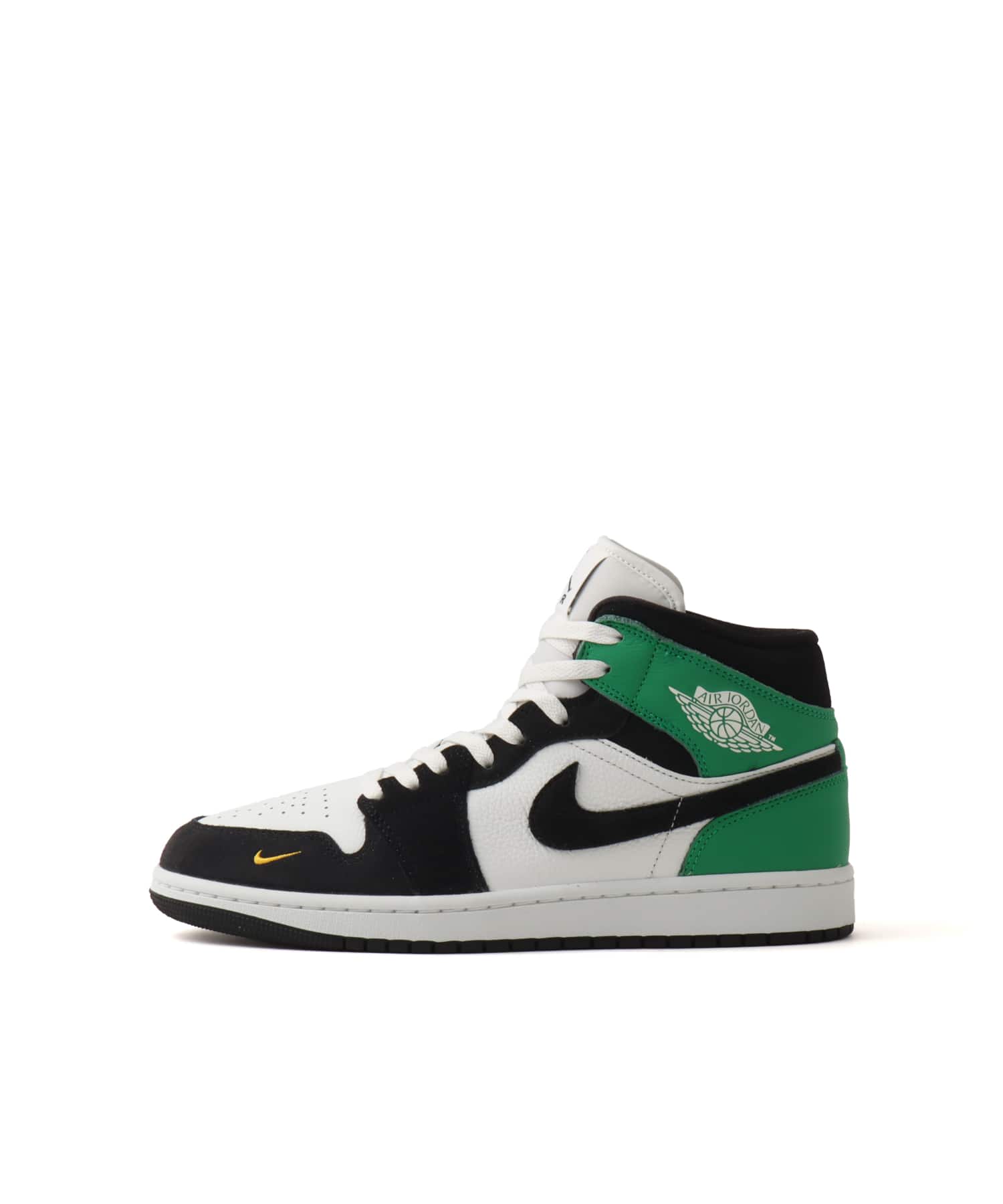 JORDAN BRAND AIR JORDAN 1 MID SE SUMMIT WHITE/BLACK-LUCKY GREENのメイン画像