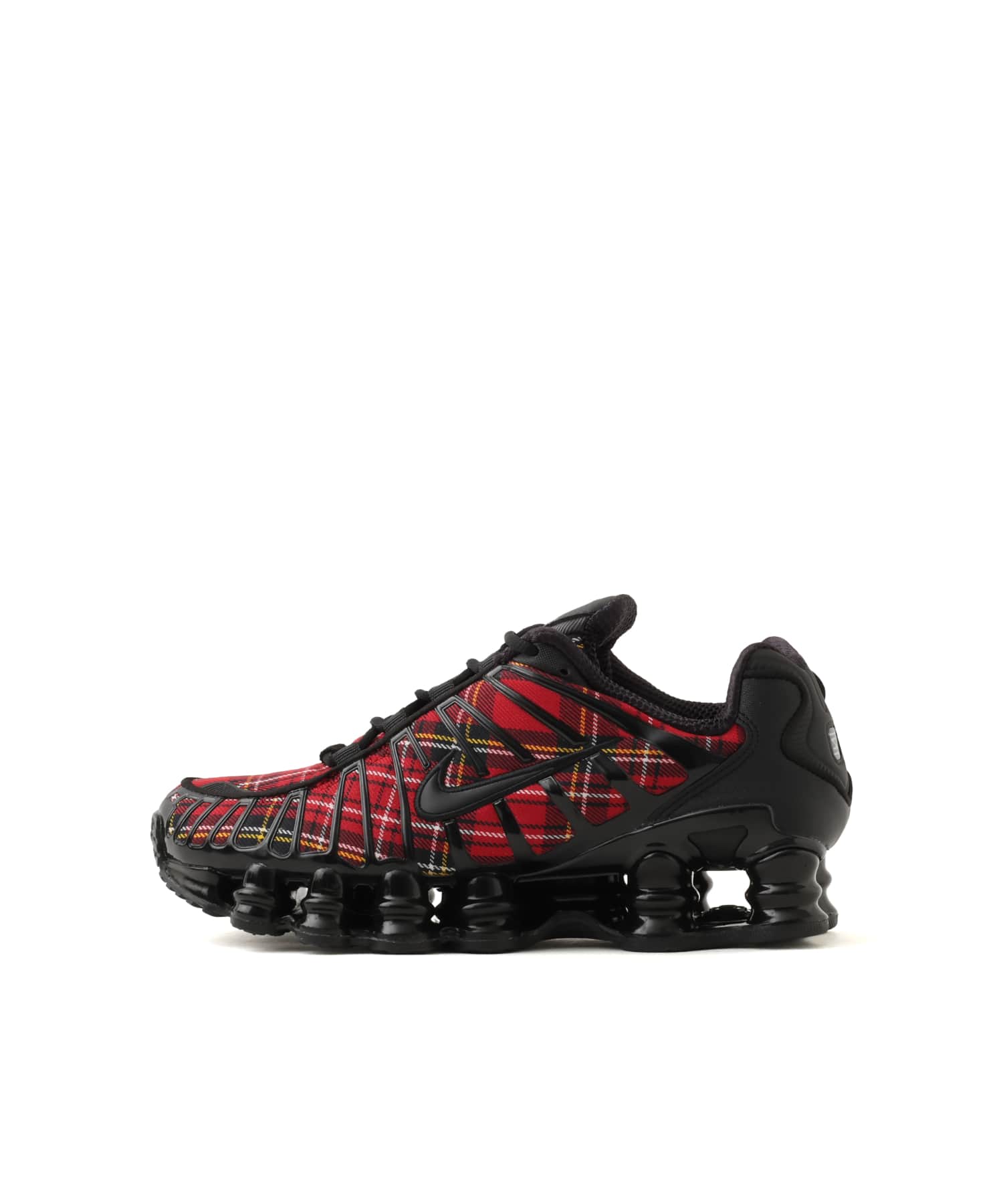 NIKE W SHOX TL BLACK/BLACK-TOUGH RED-YELLOW OCHRE-MTLC SILVER-WHITEのメイン画像