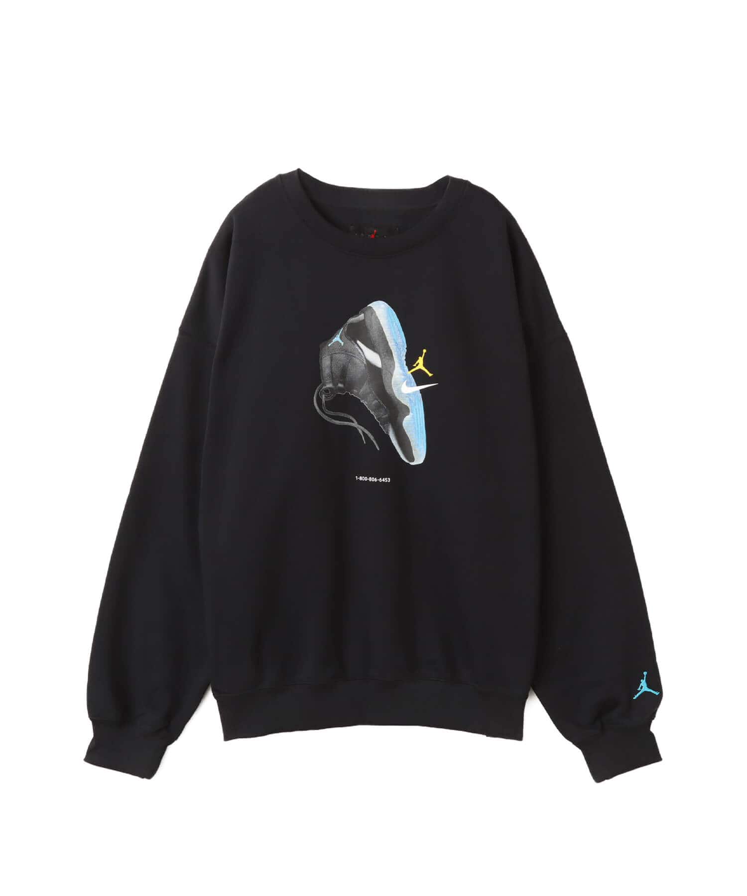 JORDAN BRAND M J BRK AJ11 FLEECE CREW LB BLACK/GAMMA BLUEのメイン画像