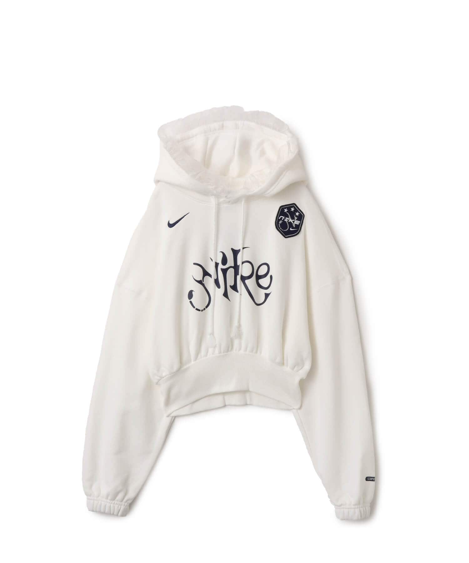 NIKE AS W NSW OS FLC CROP PO HDY GC WHITEのメイン画像
