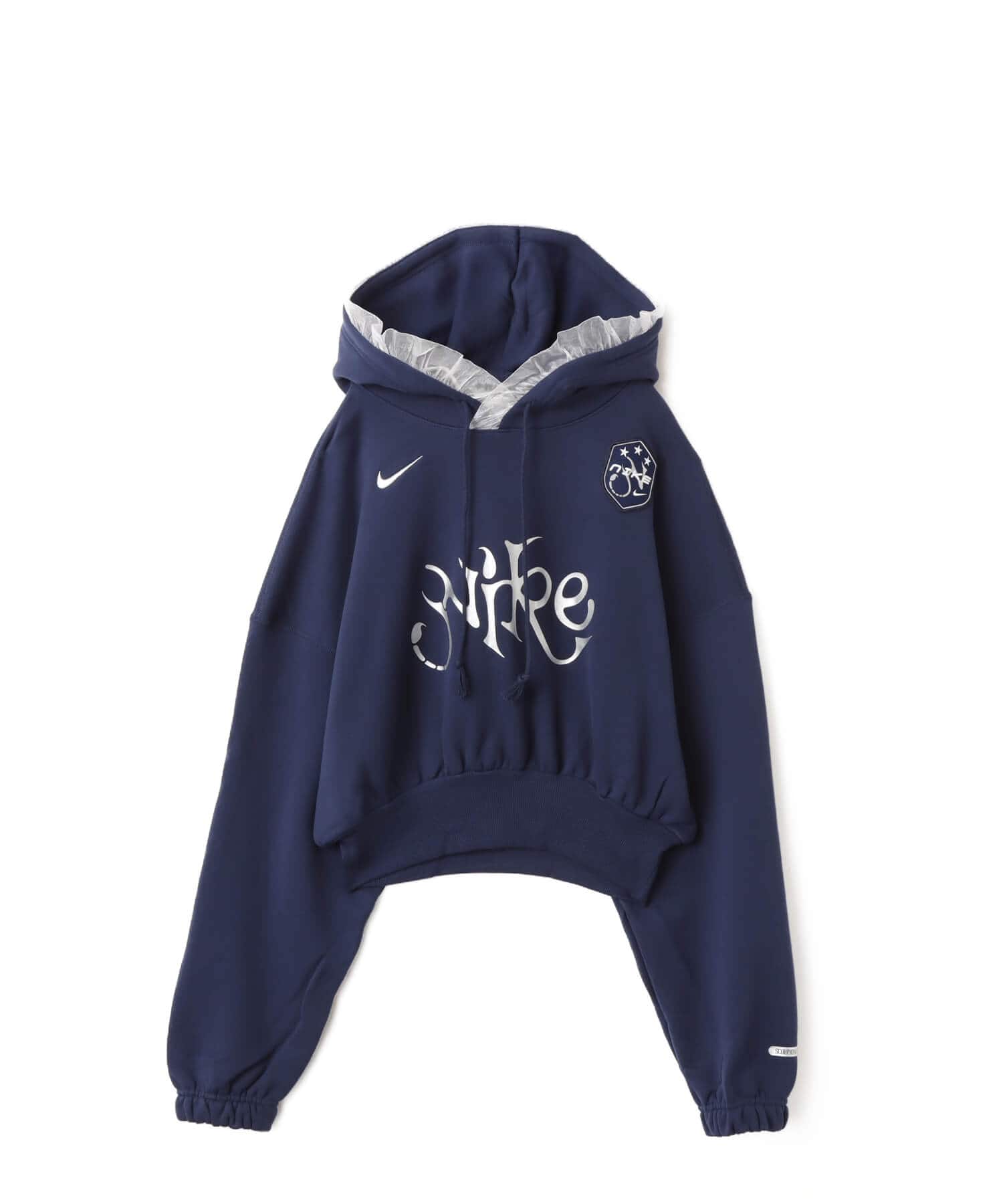 NIKE AS W NSW OS FLC CROP PO HDY GC MIDNIGHT NAVYのメイン画像