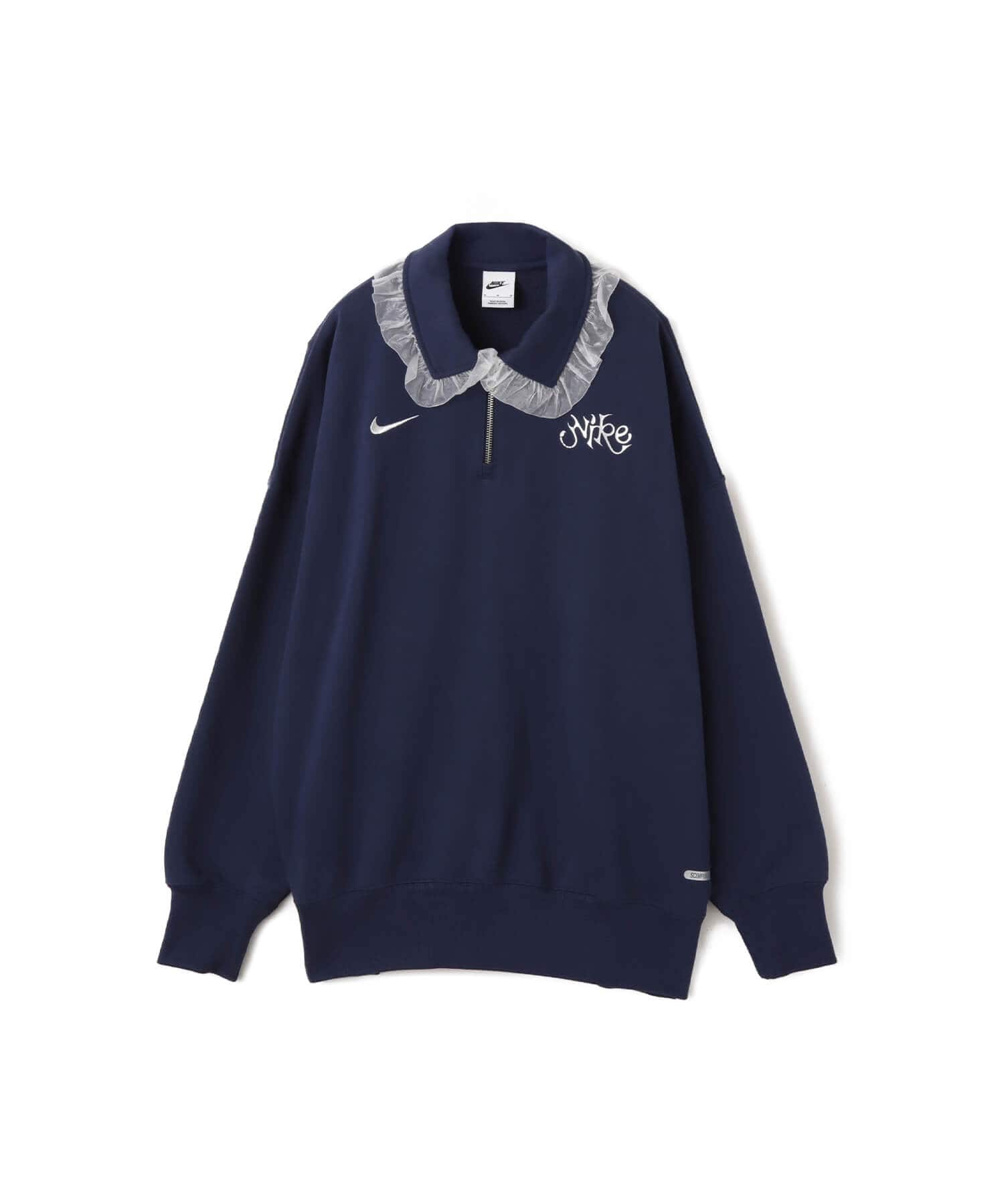 NIKE AS W NSW FLC OS BLKT QZ POLO G MIDNIGHT NAVYのメイン画像