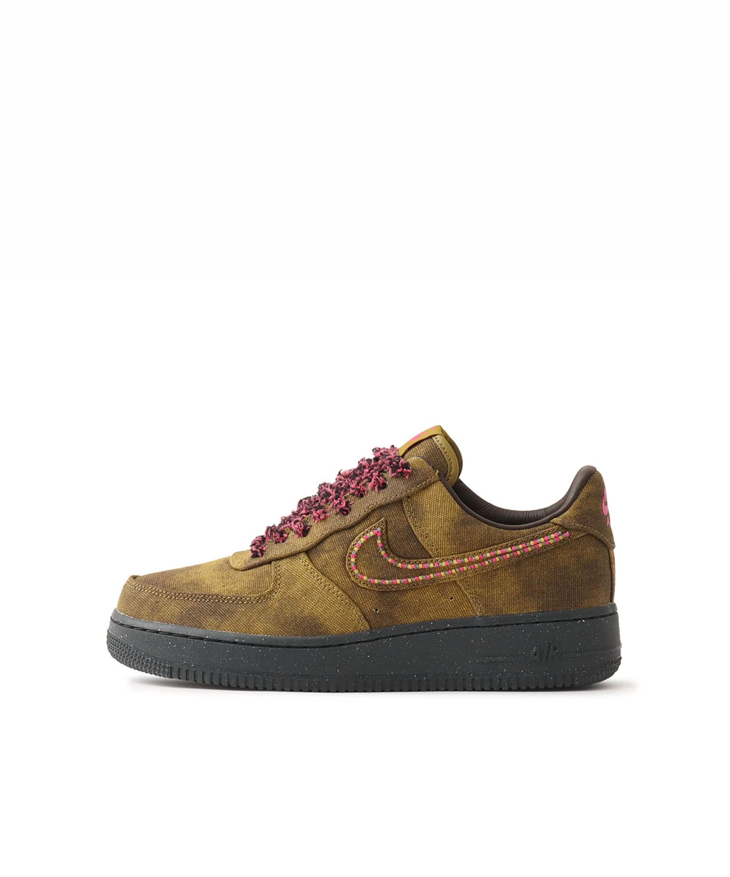 NIKE AIR FORCE 1 BOUCLE QS DESERT MOSS/FIERCE PINK-MIDWEST GOLDのメイン画像
